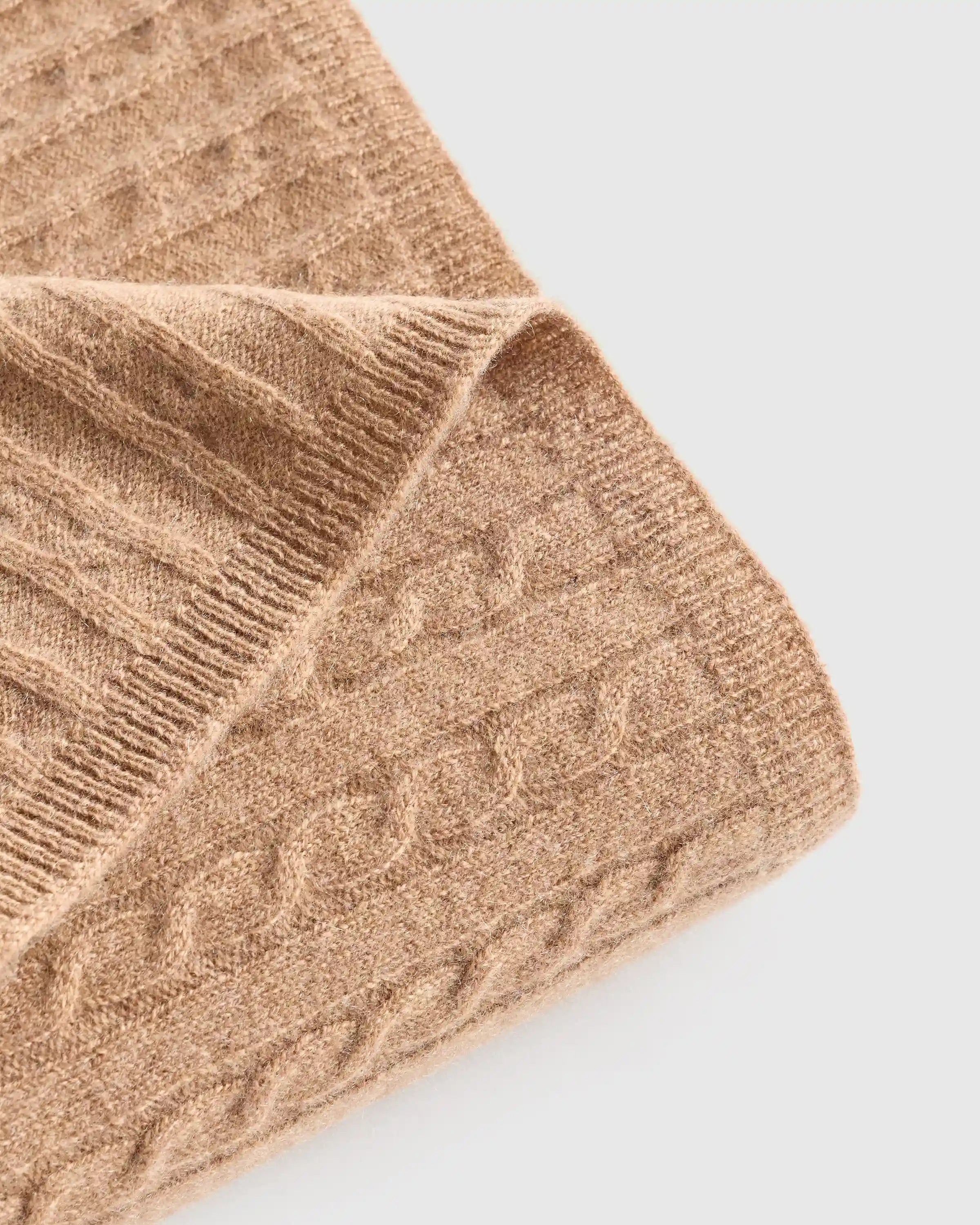 Mongolian Cashmere Cable Knit Baby Blanket