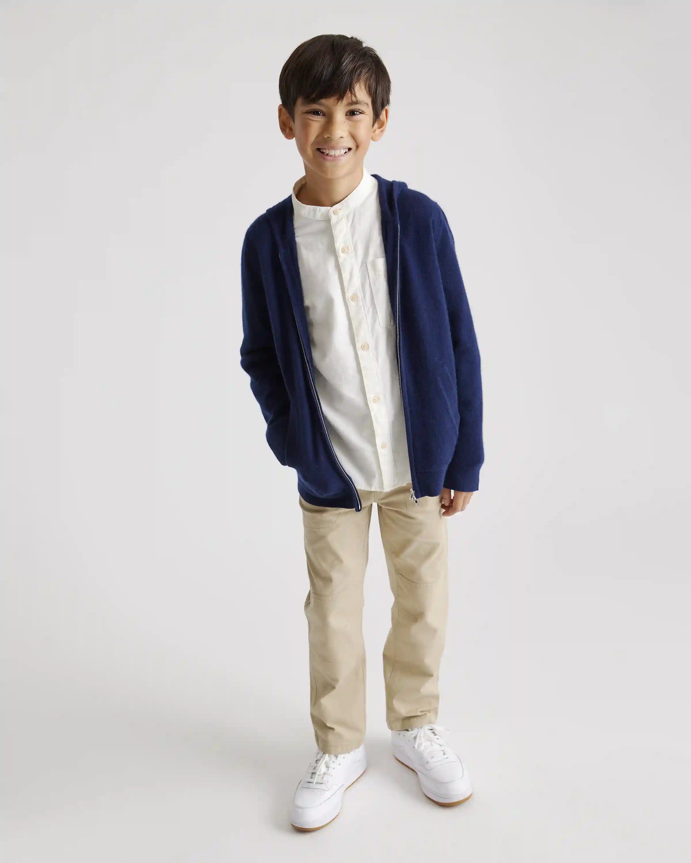 Washable Cashmere Full Zip Hoodie