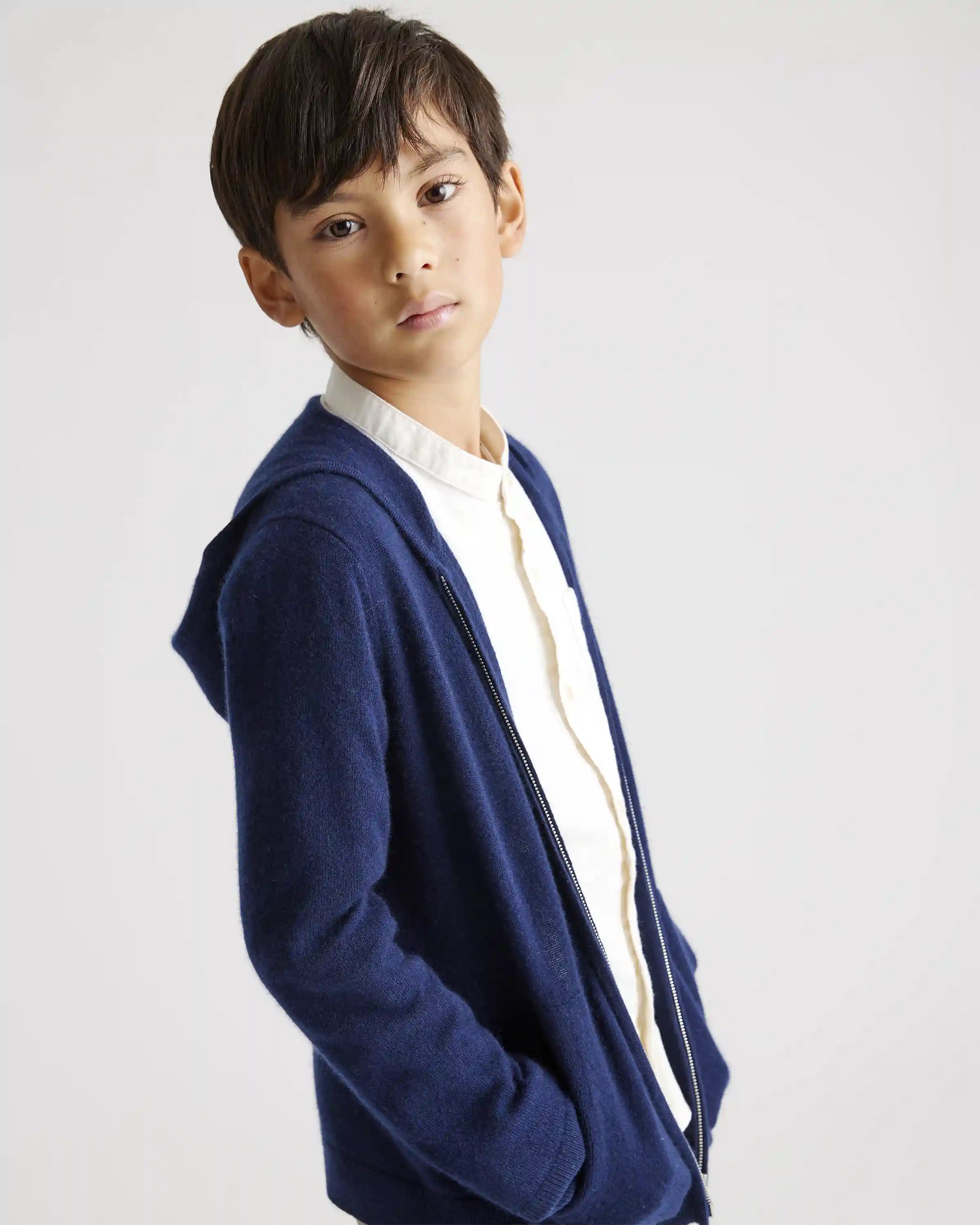 Washable Cashmere Full Zip Hoodie