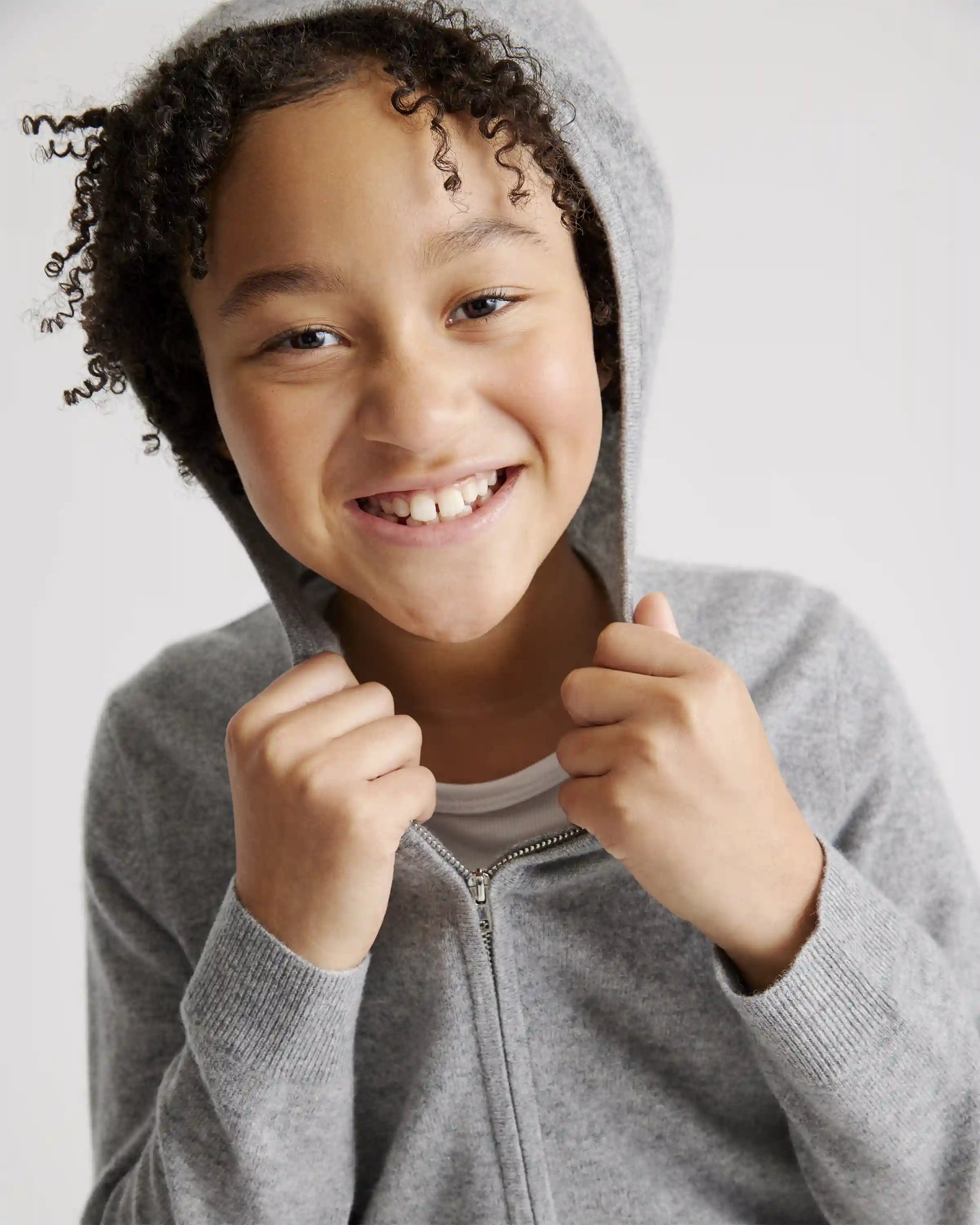 Washable Cashmere Full Zip Hoodie
