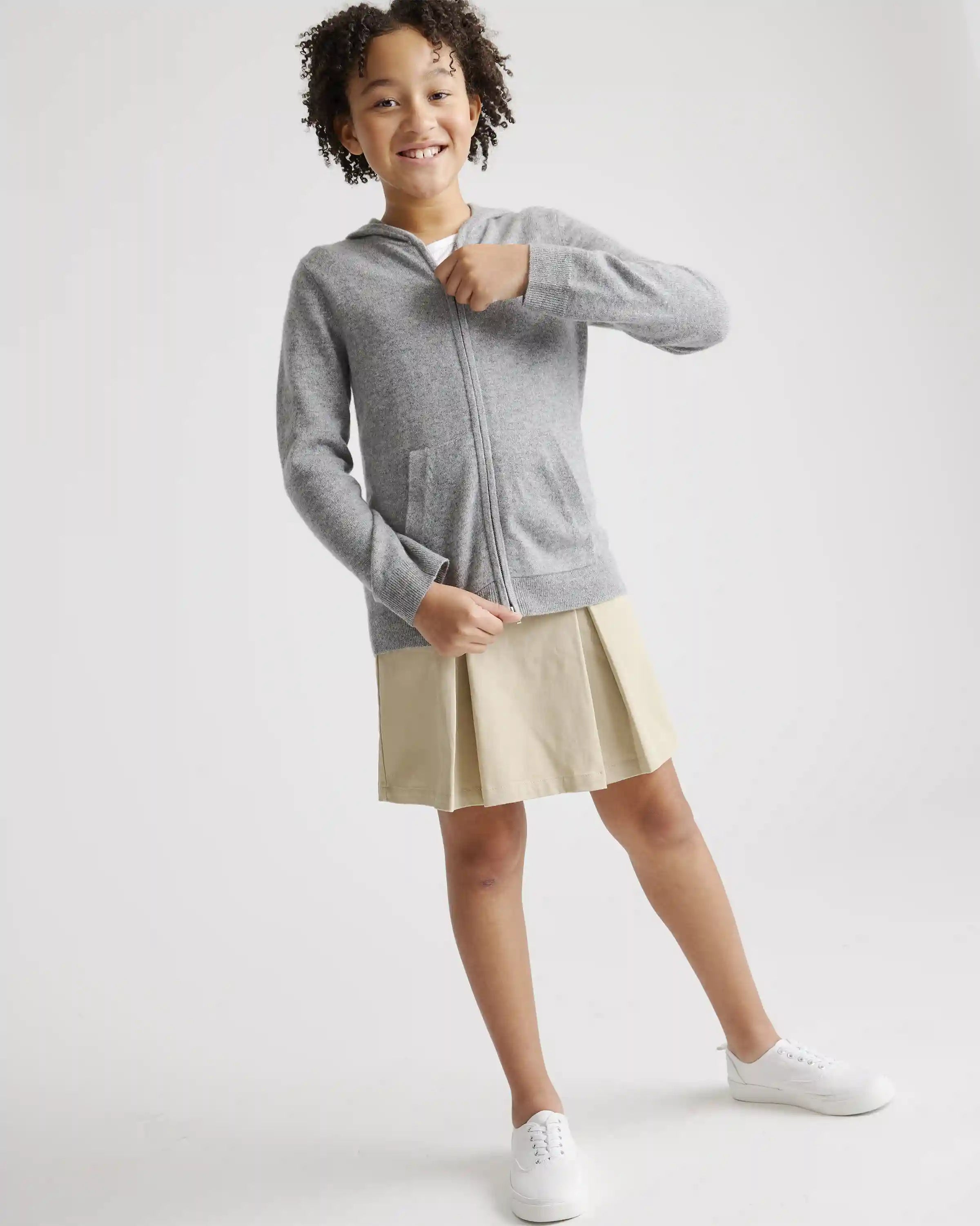 Washable Cashmere Full Zip Hoodie