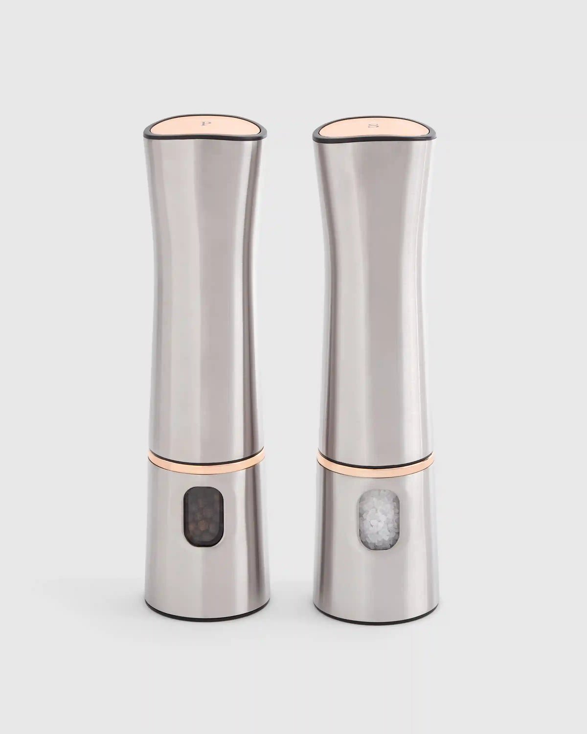 Stainless Steel Electric Salt & Pepper Mill Set