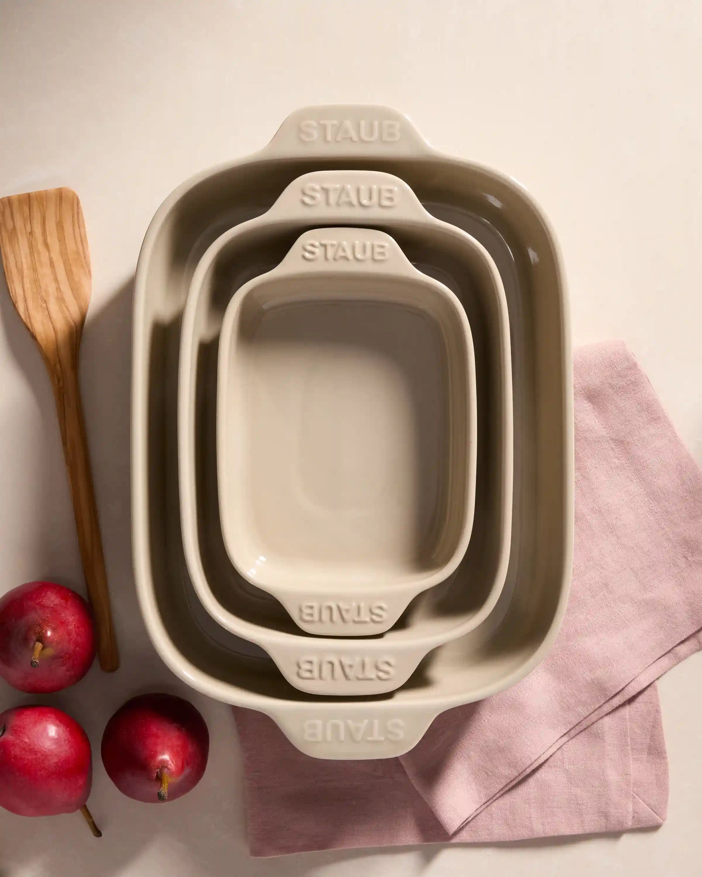 Stoneware Rectangular Baking Dishes, Set of 3 by STAUB