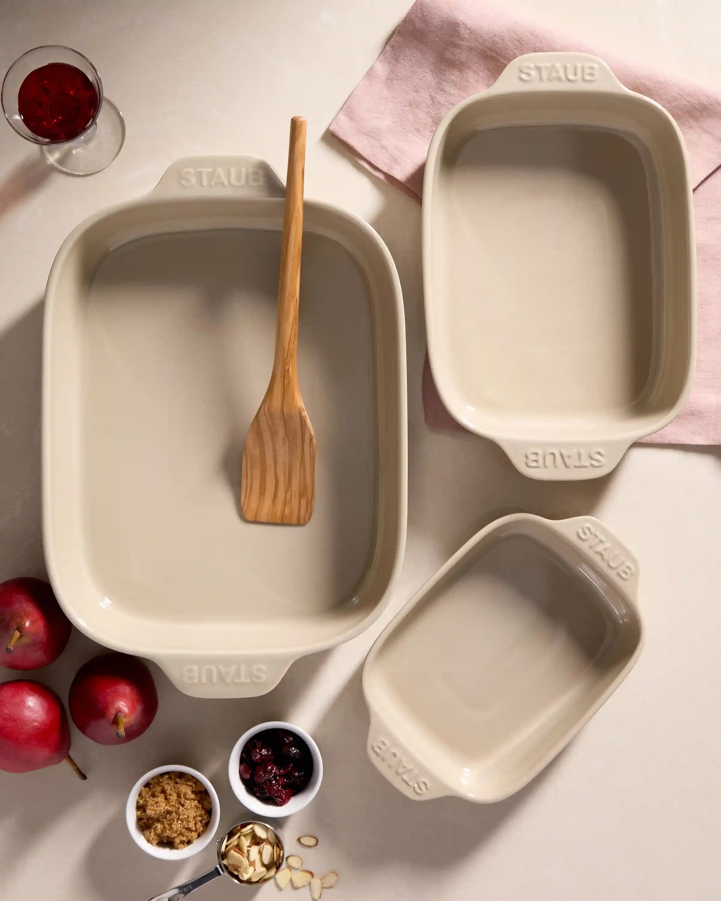Stoneware Rectangular Baking Dishes, Set of 3 by STAUB