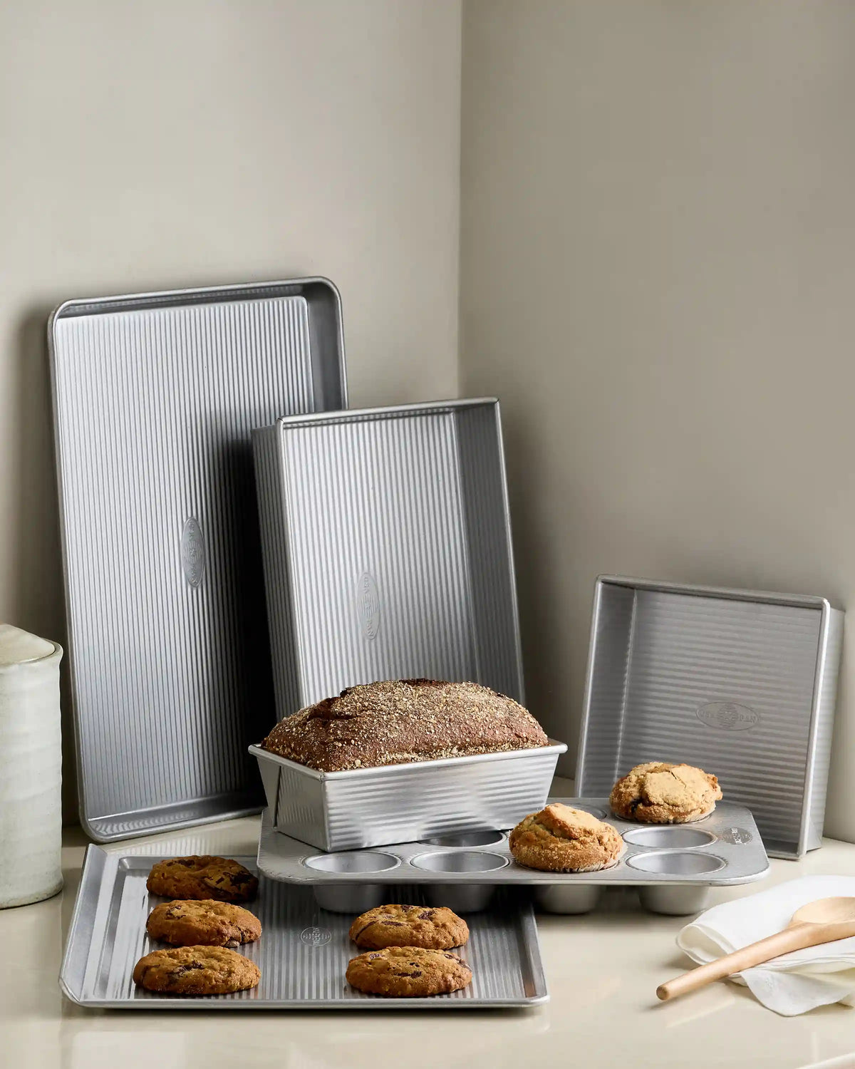 6-Pc Nonstick Steel Bakeware Set by USA Pan
