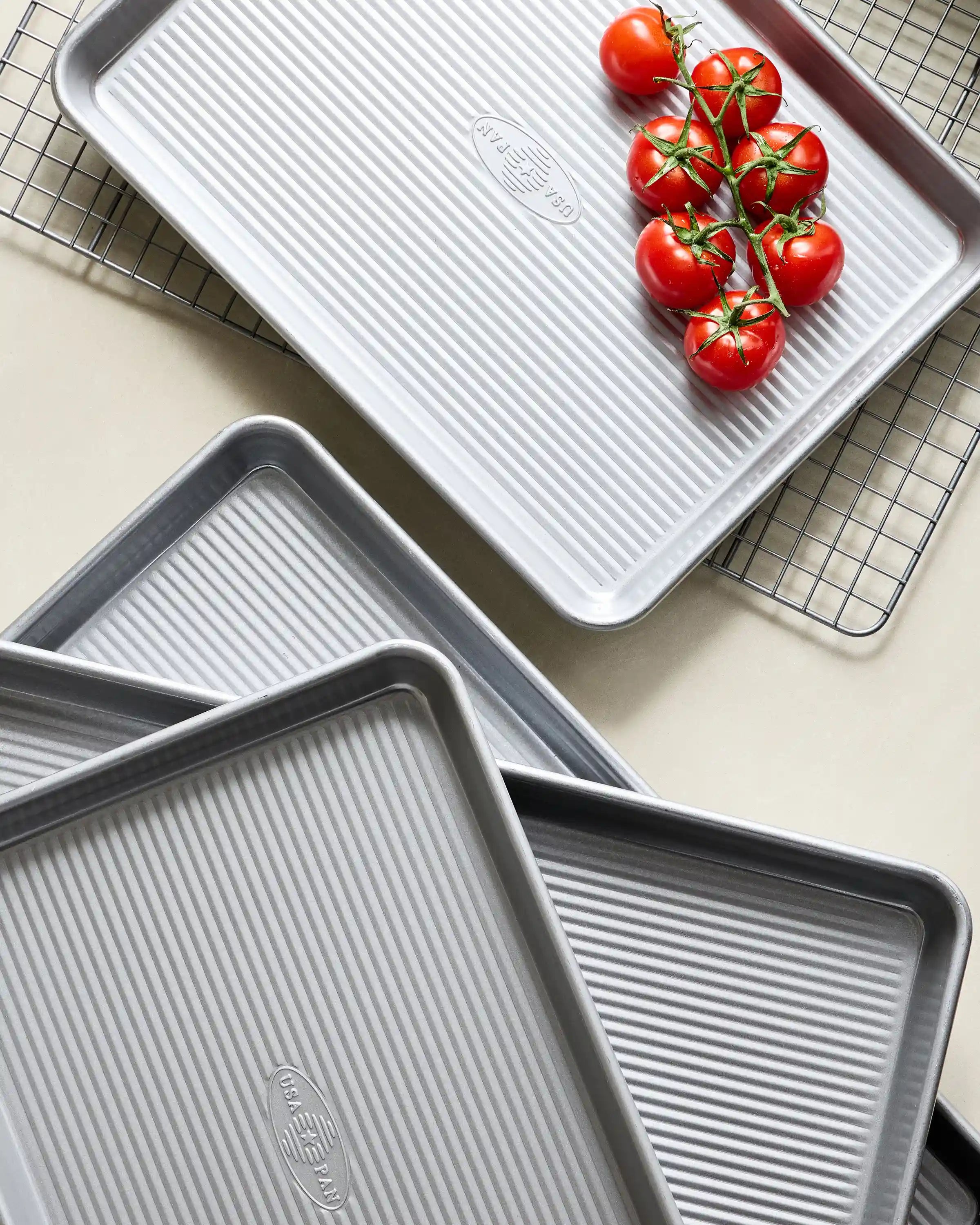 5-Pc Nonstick Steel Baking Sheet Set by USA Pan