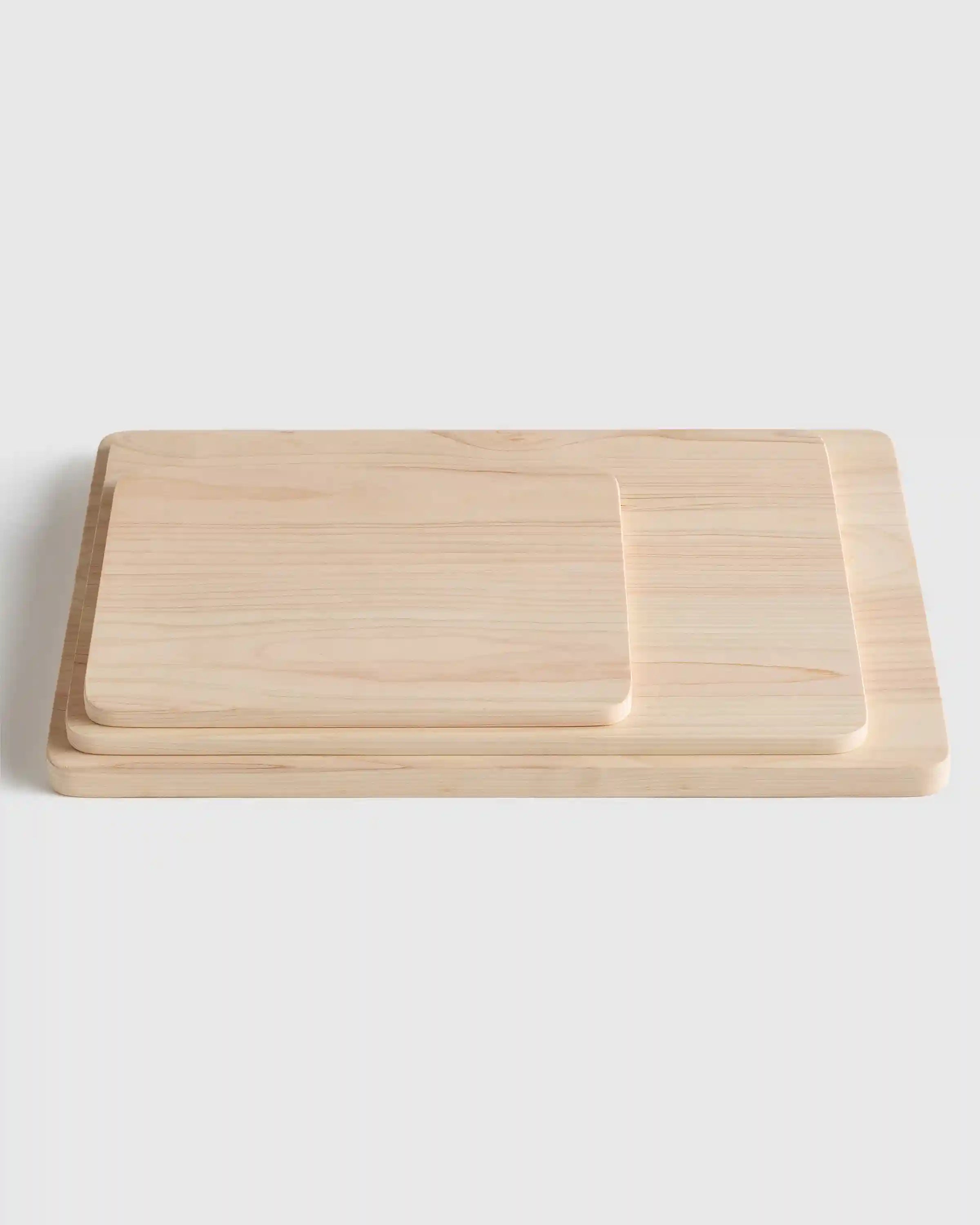 Hinoki Wood Cutting Boards, Set of 3