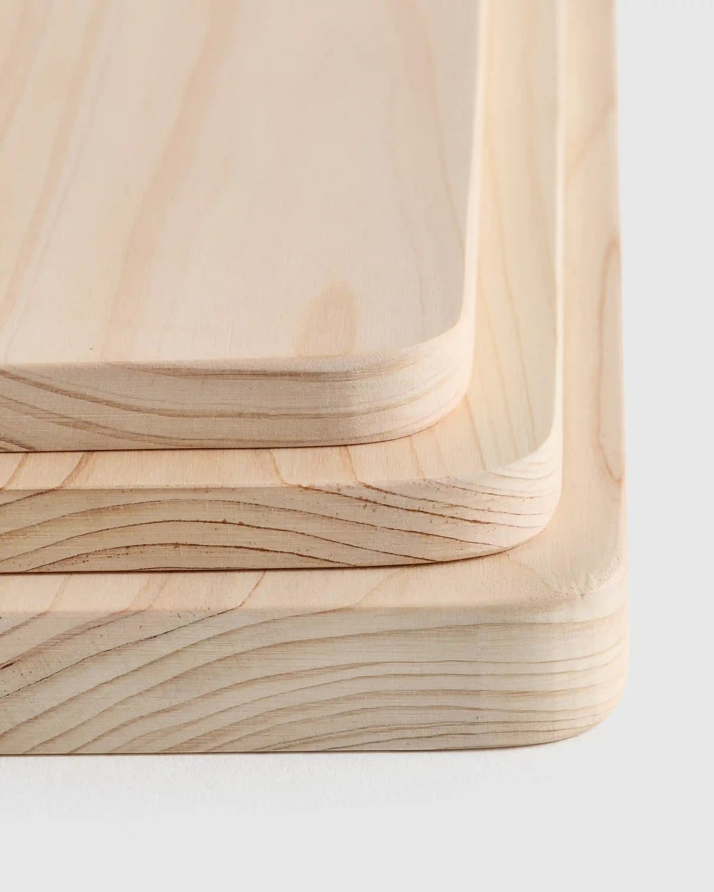 Hinoki Wood Cutting Boards, Set of 3