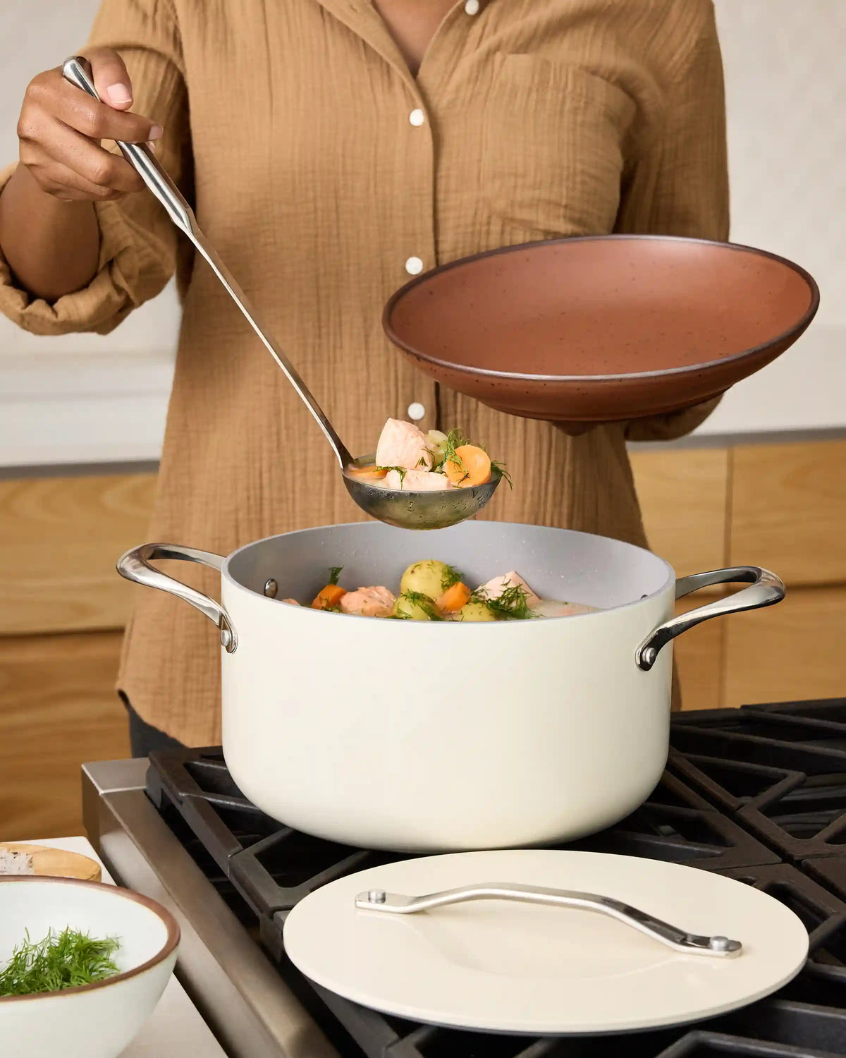 Ceramic Nonstick Soup Pot: 6QT