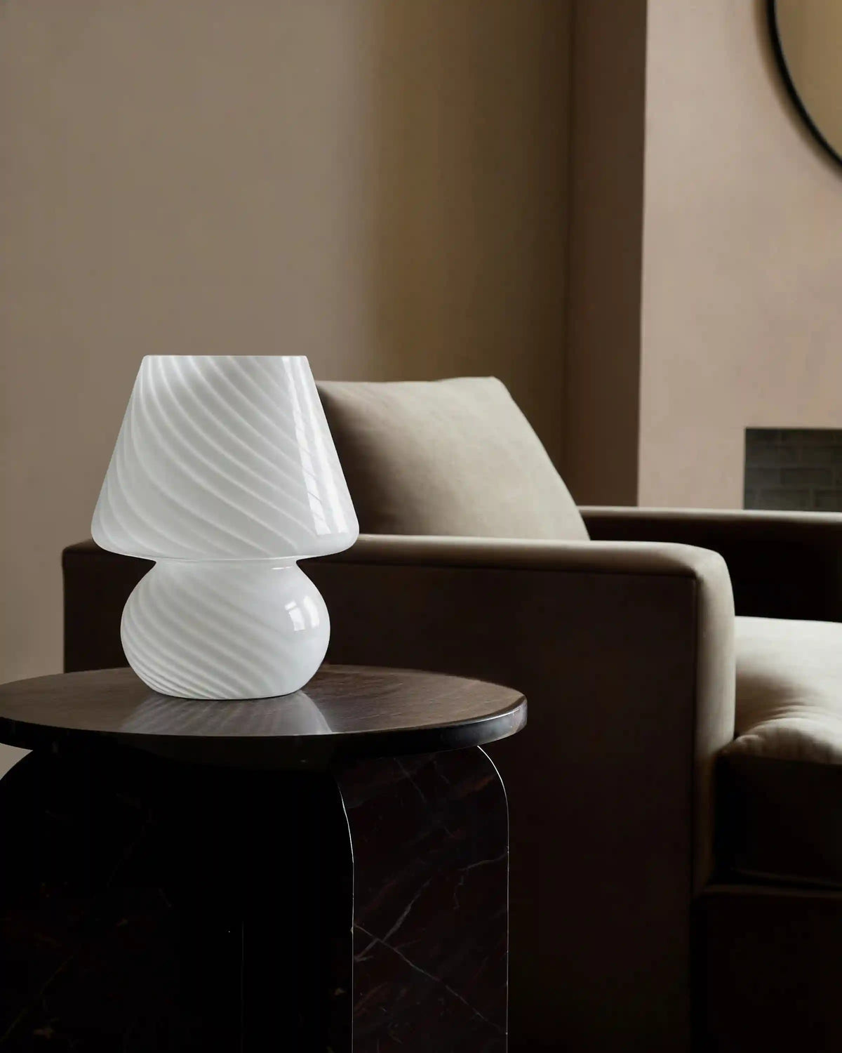 Swirled Glass Table Lamp
