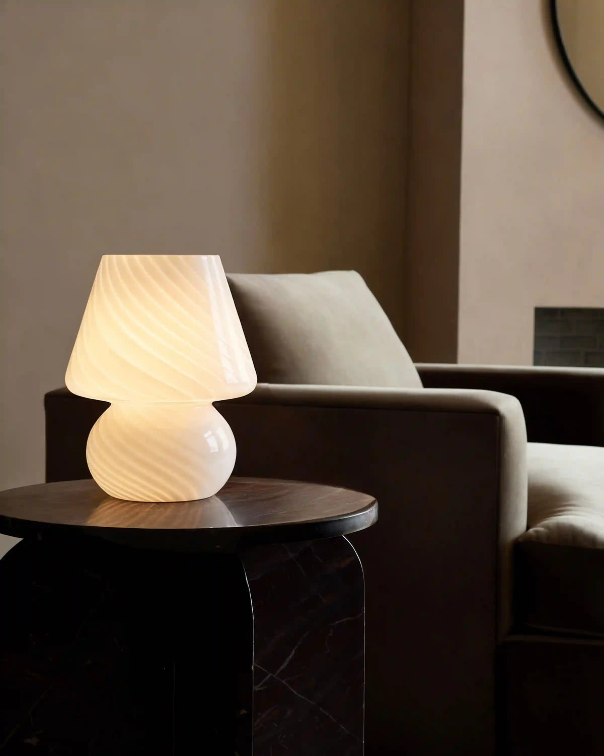 Swirled Glass Table Lamp