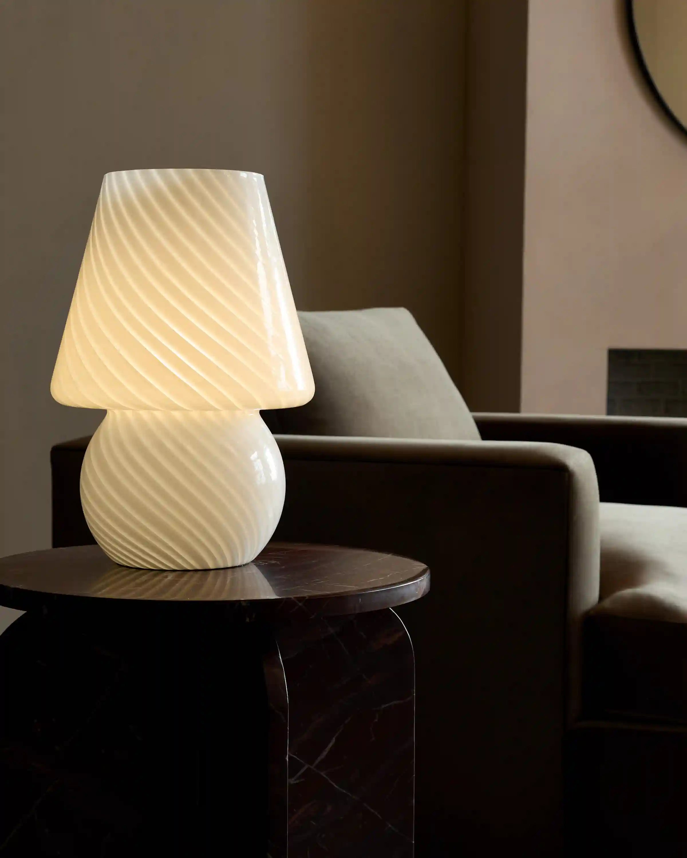 Swirled Glass Table Lamp