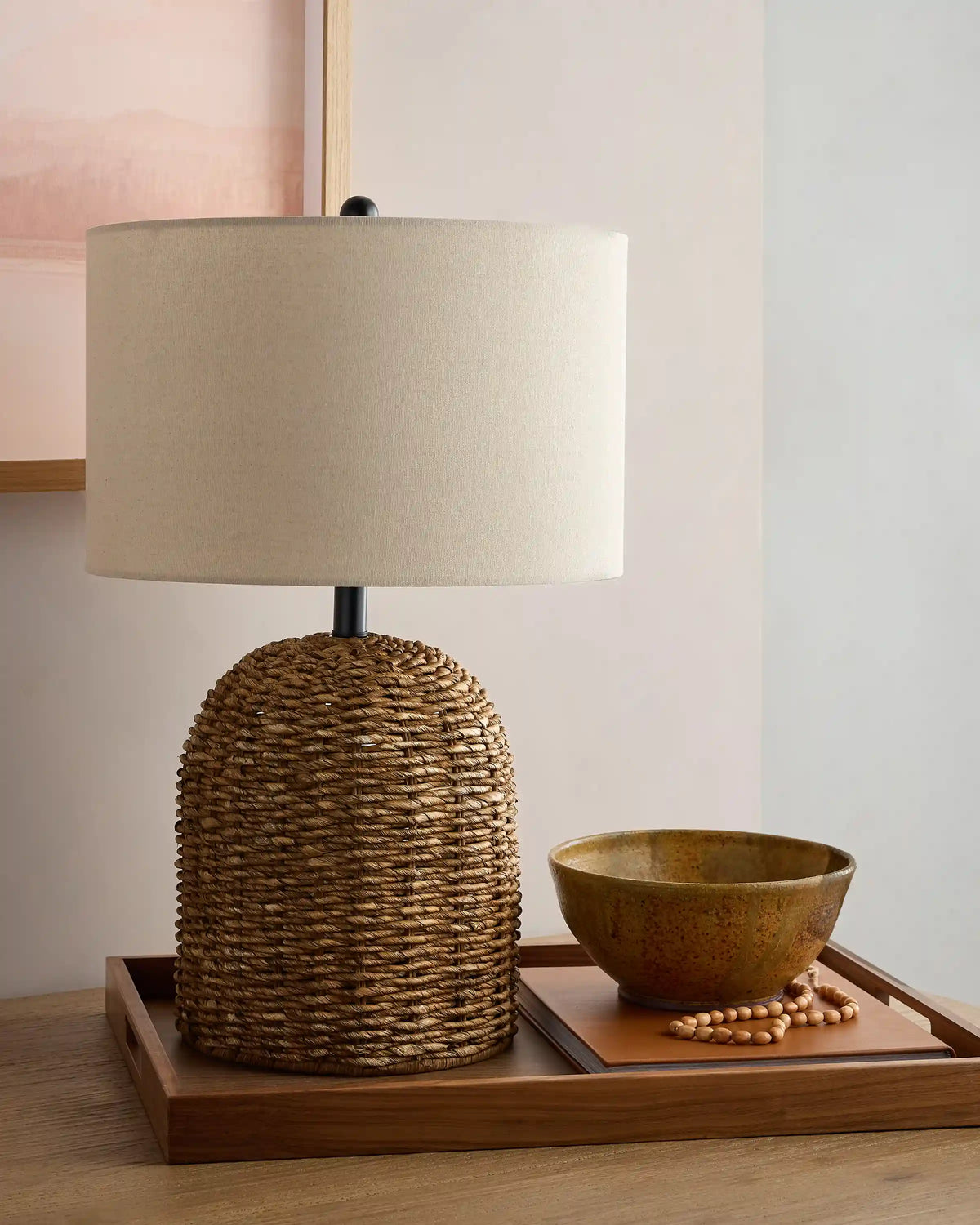 Arched Seagrass Table Lamp