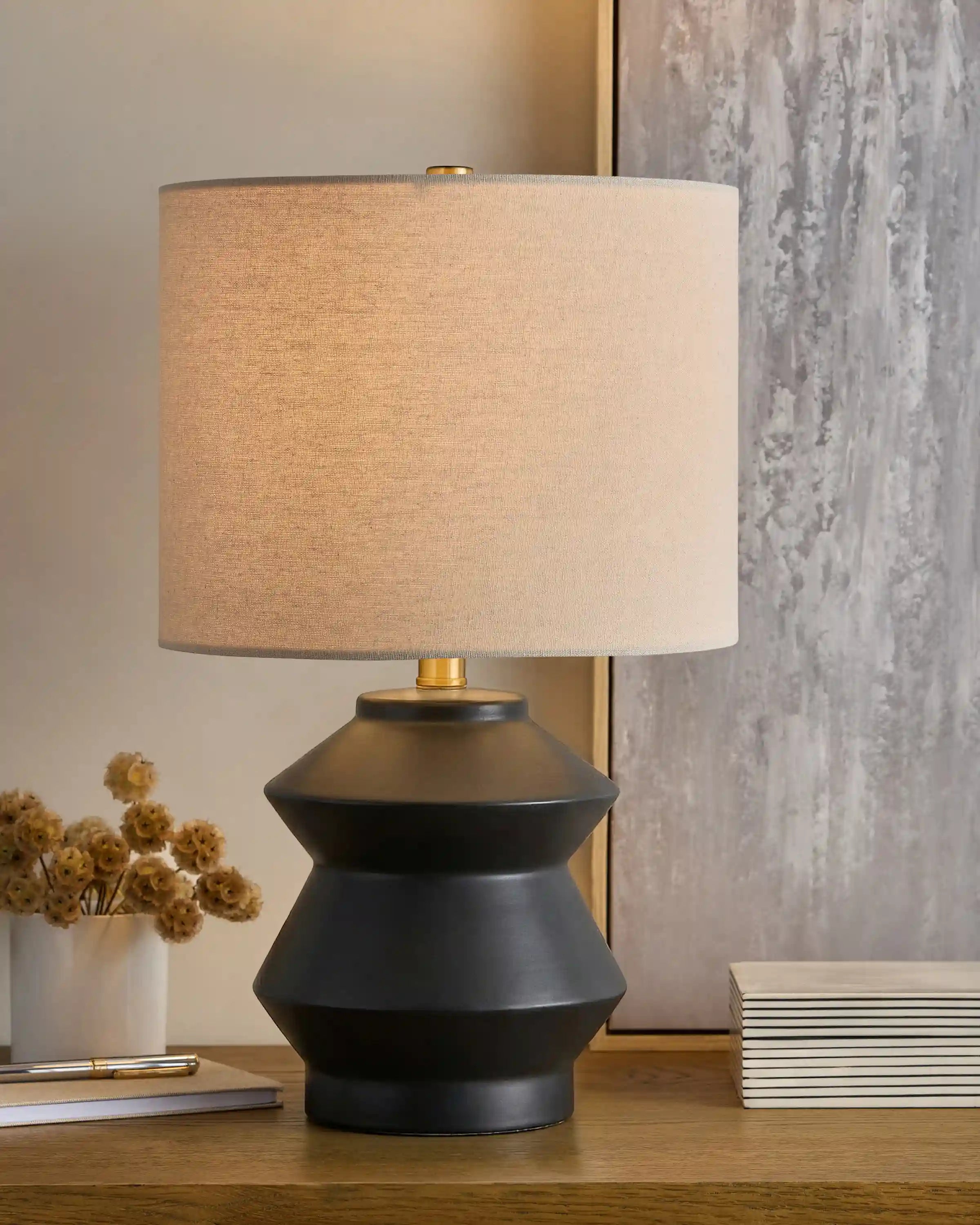 Geometric Ceramic Table Lamp