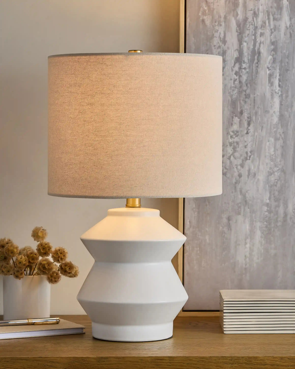 Geometric Ceramic Table Lamp