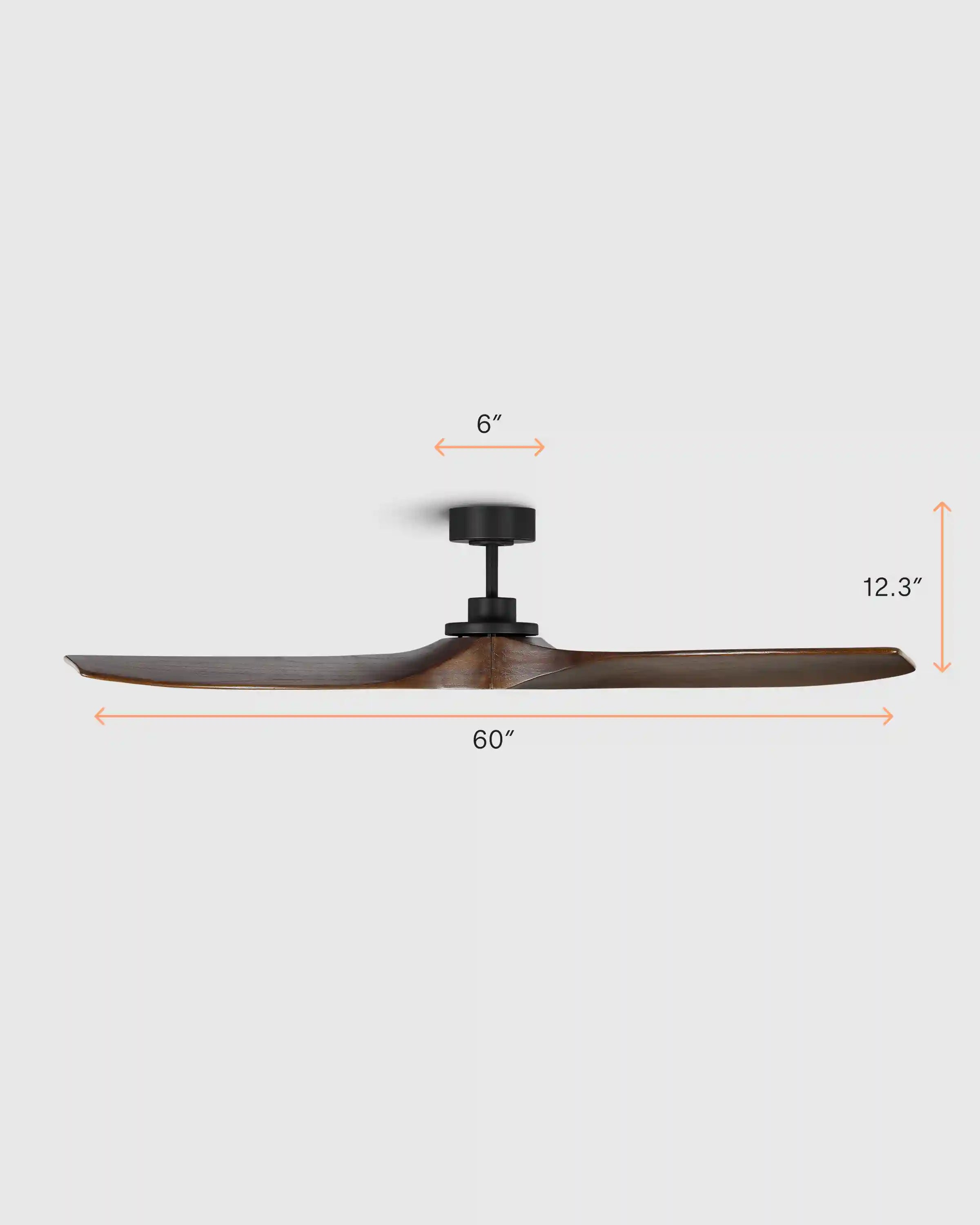 Transitional Wood Blade Ceiling Fan