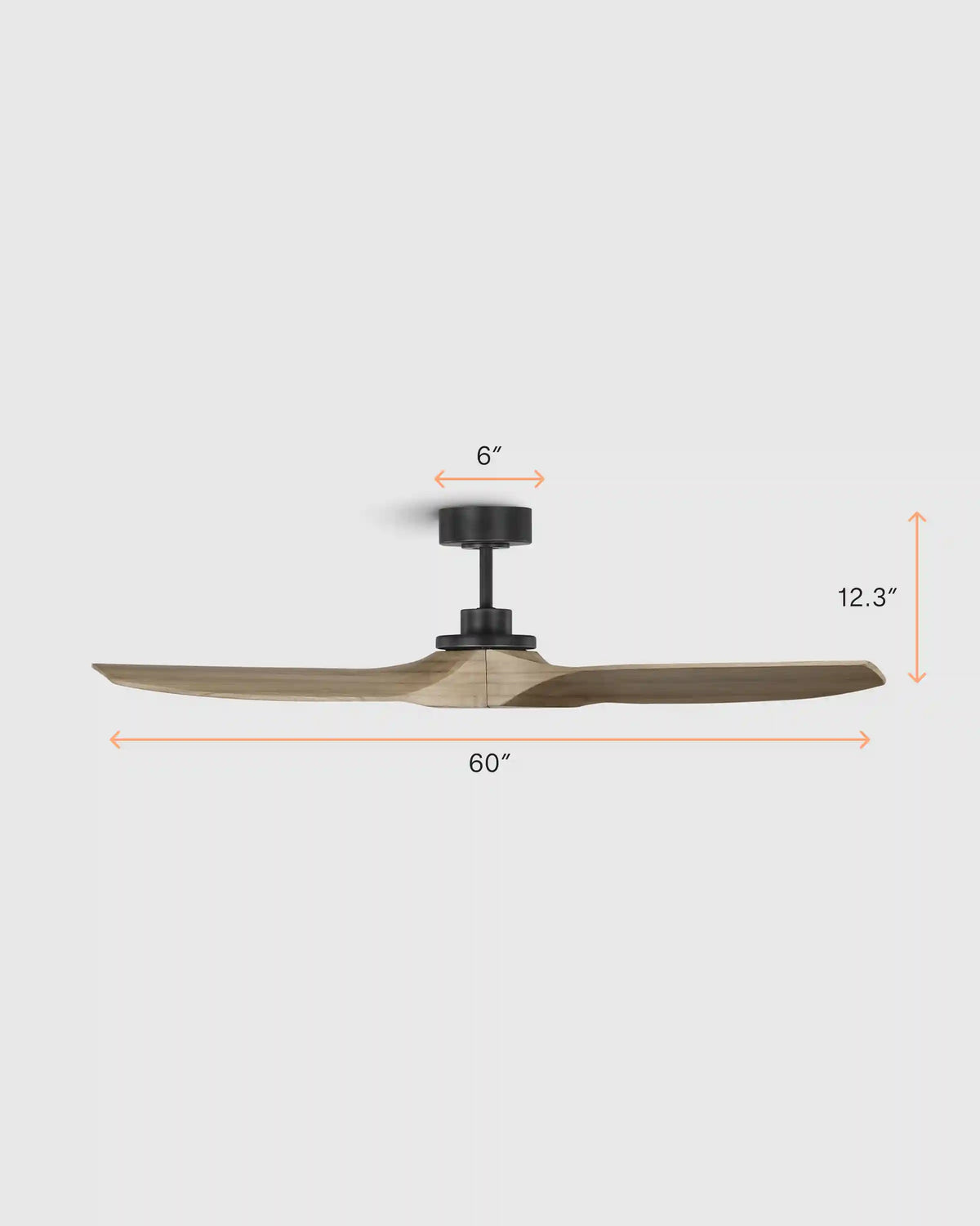 Transitional Wood Blade Ceiling Fan