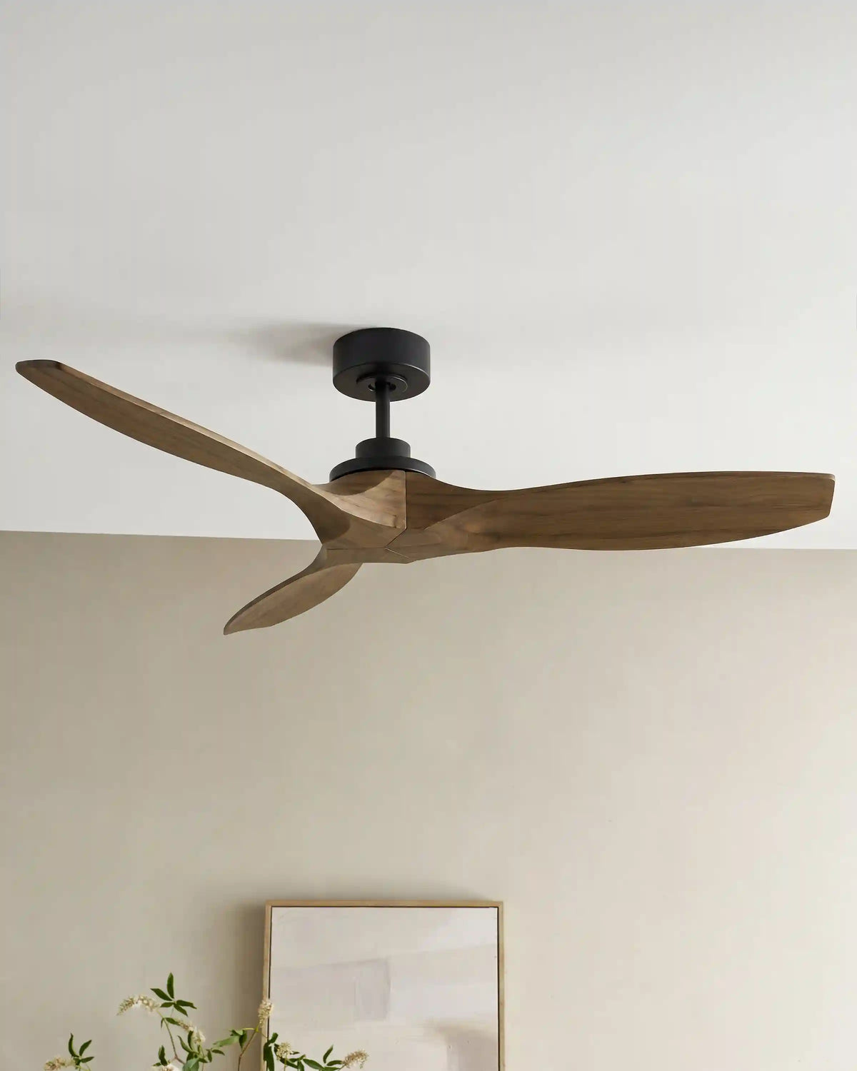 Transitional Wood Blade Ceiling Fan