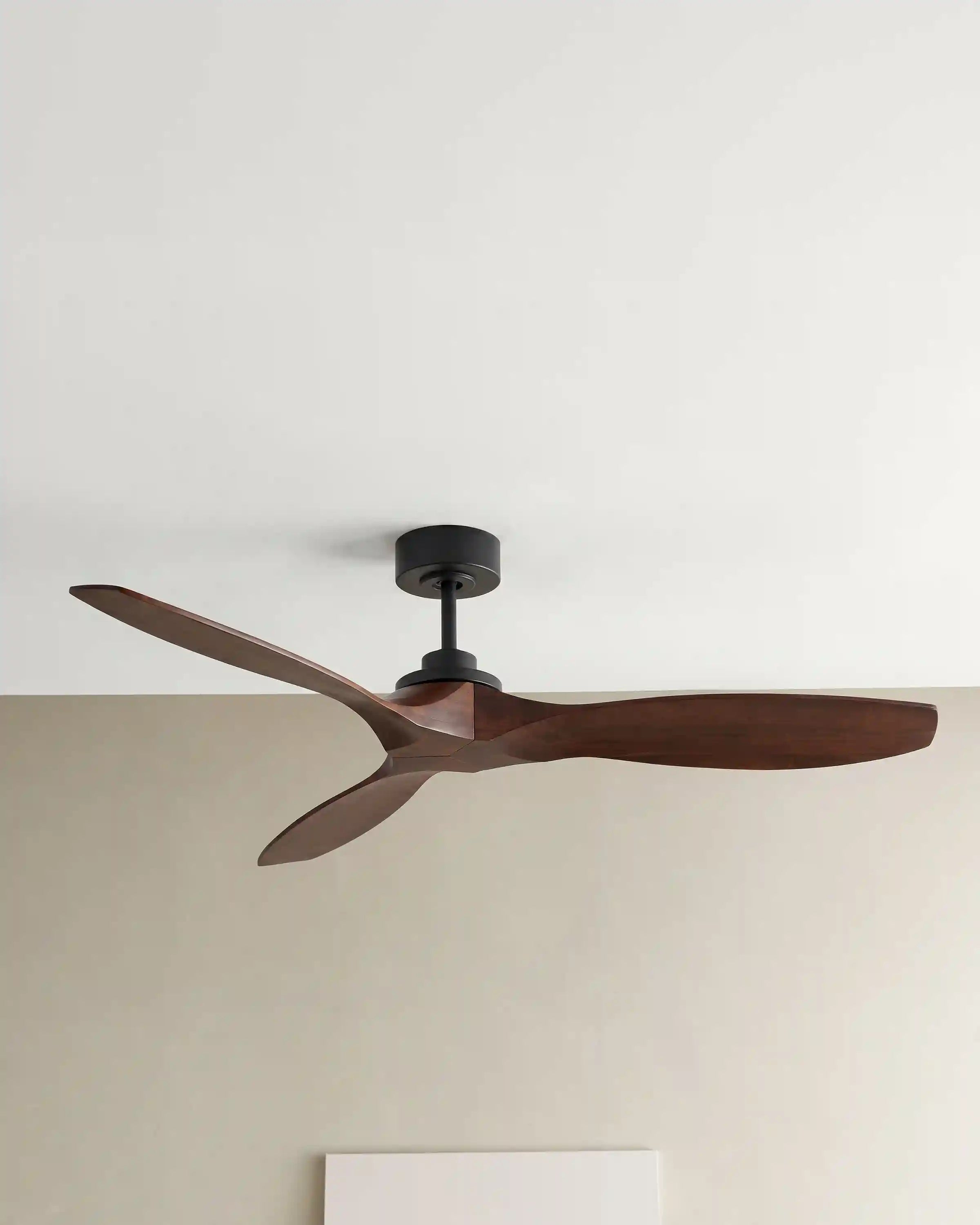 Transitional Wood Blade Ceiling Fan