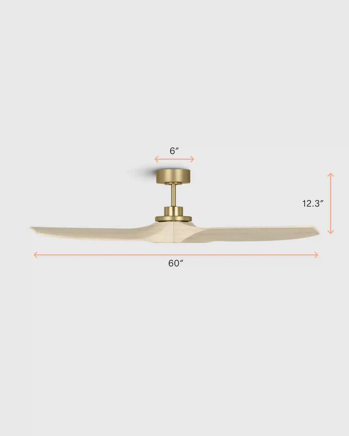 Transitional Wood Blade Ceiling Fan