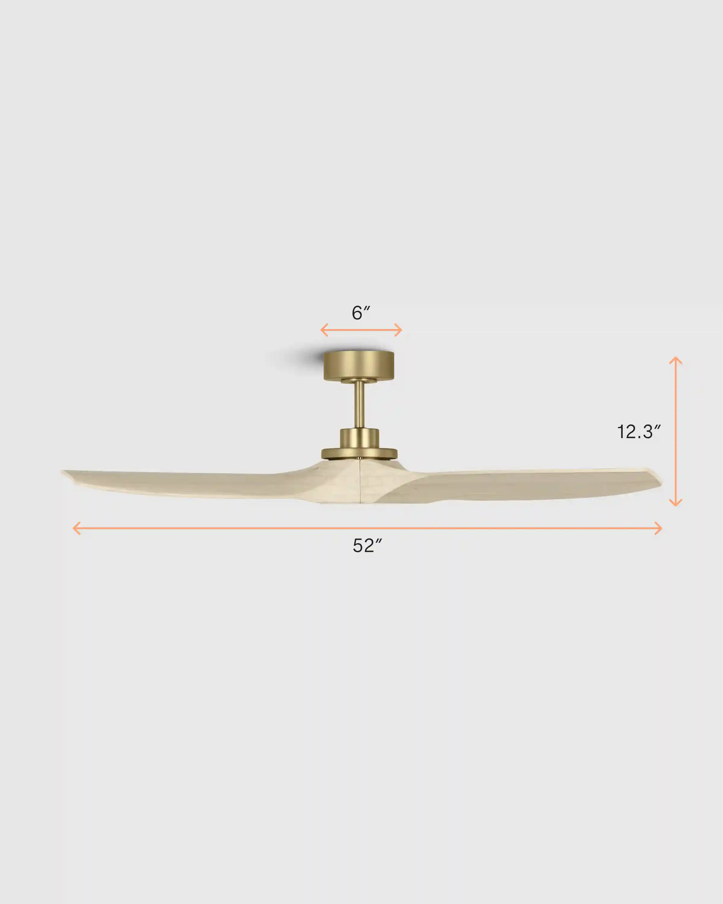 Transitional Wood Blade Ceiling Fan