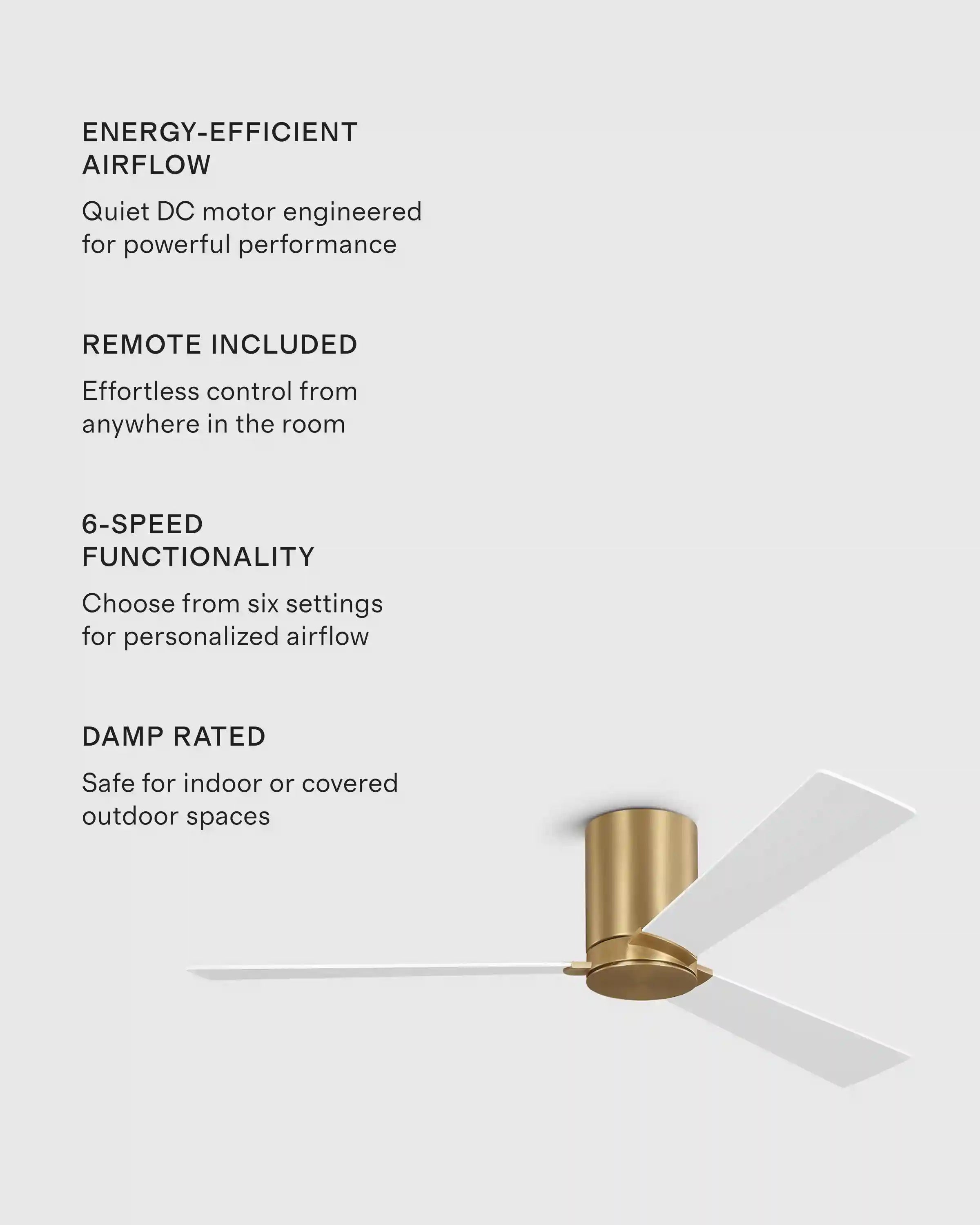 Minimalist Hugger Wood Blade Ceiling Fan
