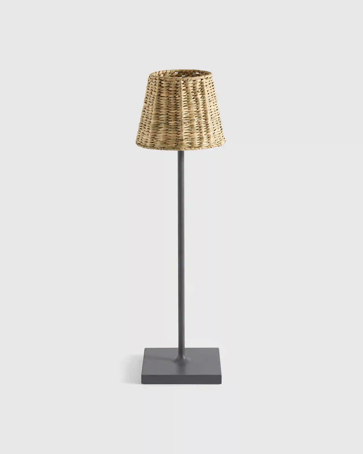 Poldina Pro Rechargeable Table Lamp with Seagrass Shade by Zafferano