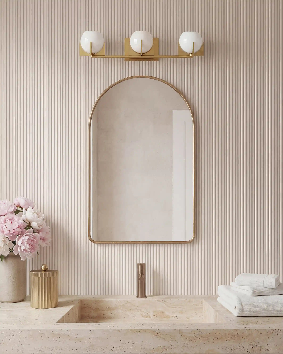 Deco Glass Globe Vanity Sconce