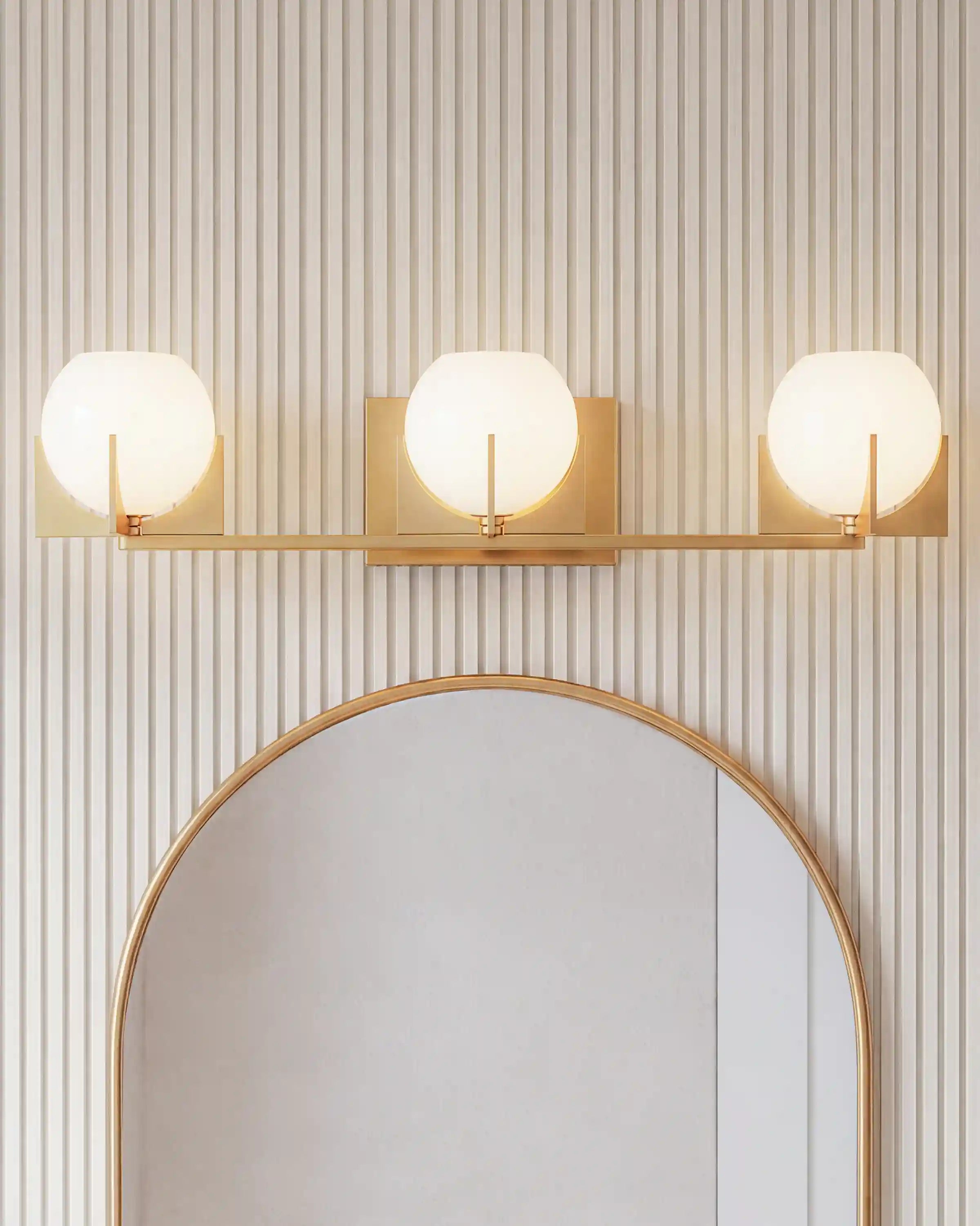 Deco Glass Globe Vanity Sconce