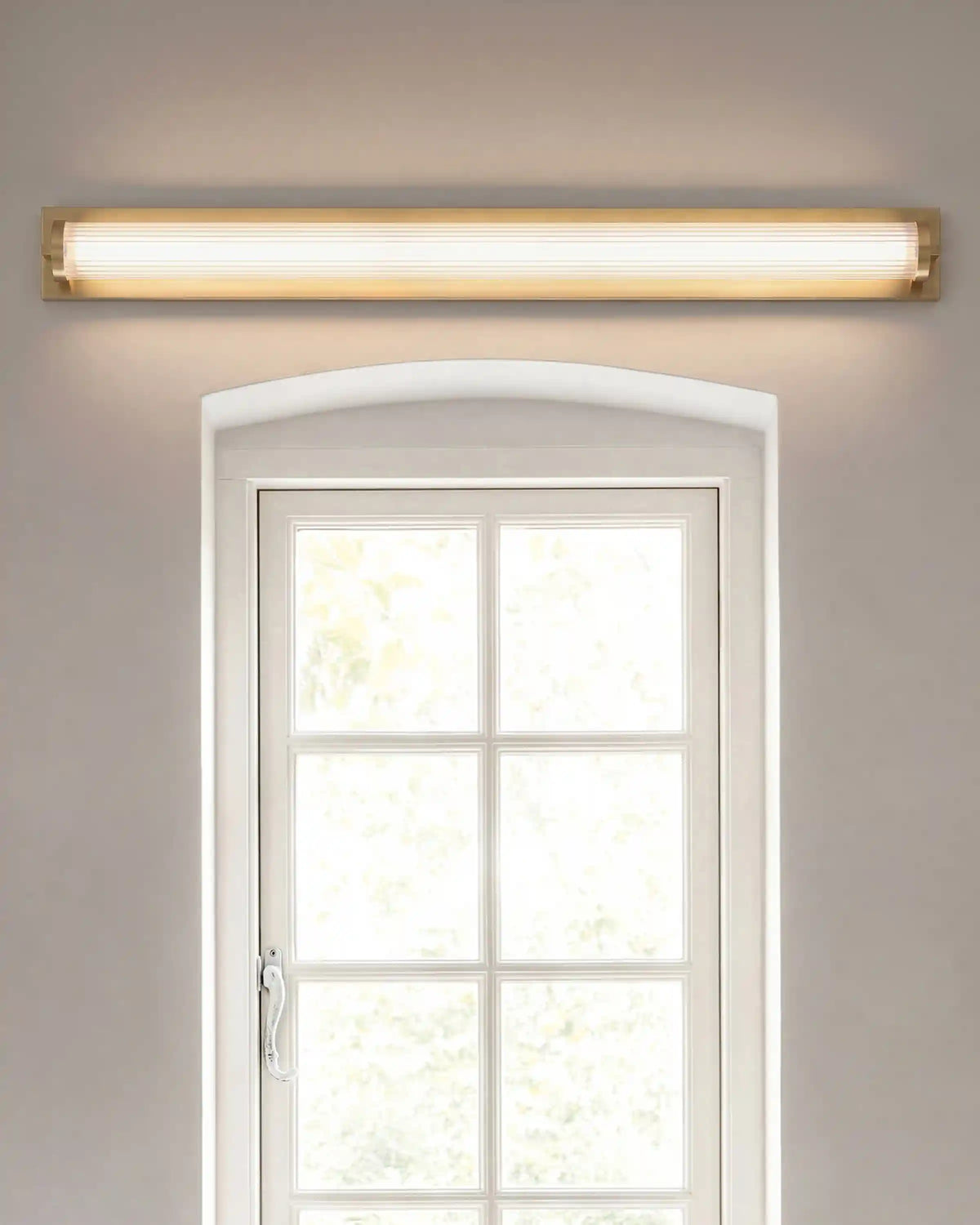 Ribbed Steel LED Vanity Sconce