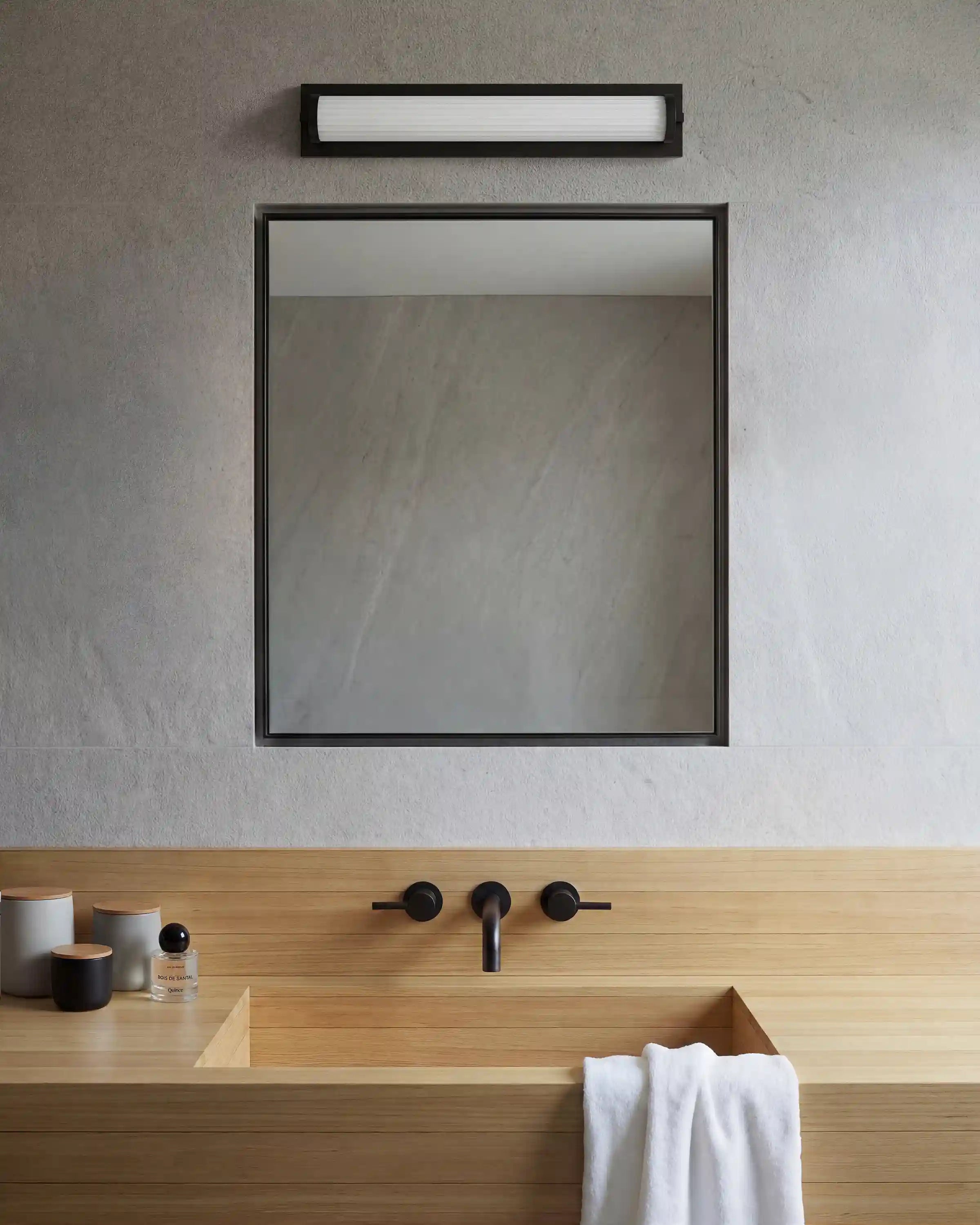 Ribbed Steel LED Vanity Sconce