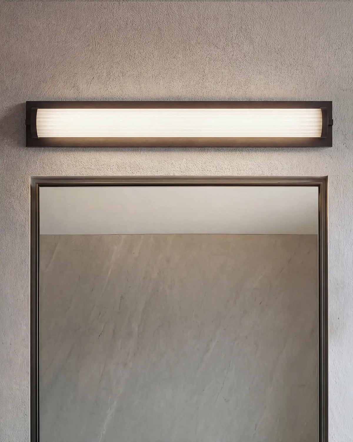 Ribbed Steel LED Vanity Sconce