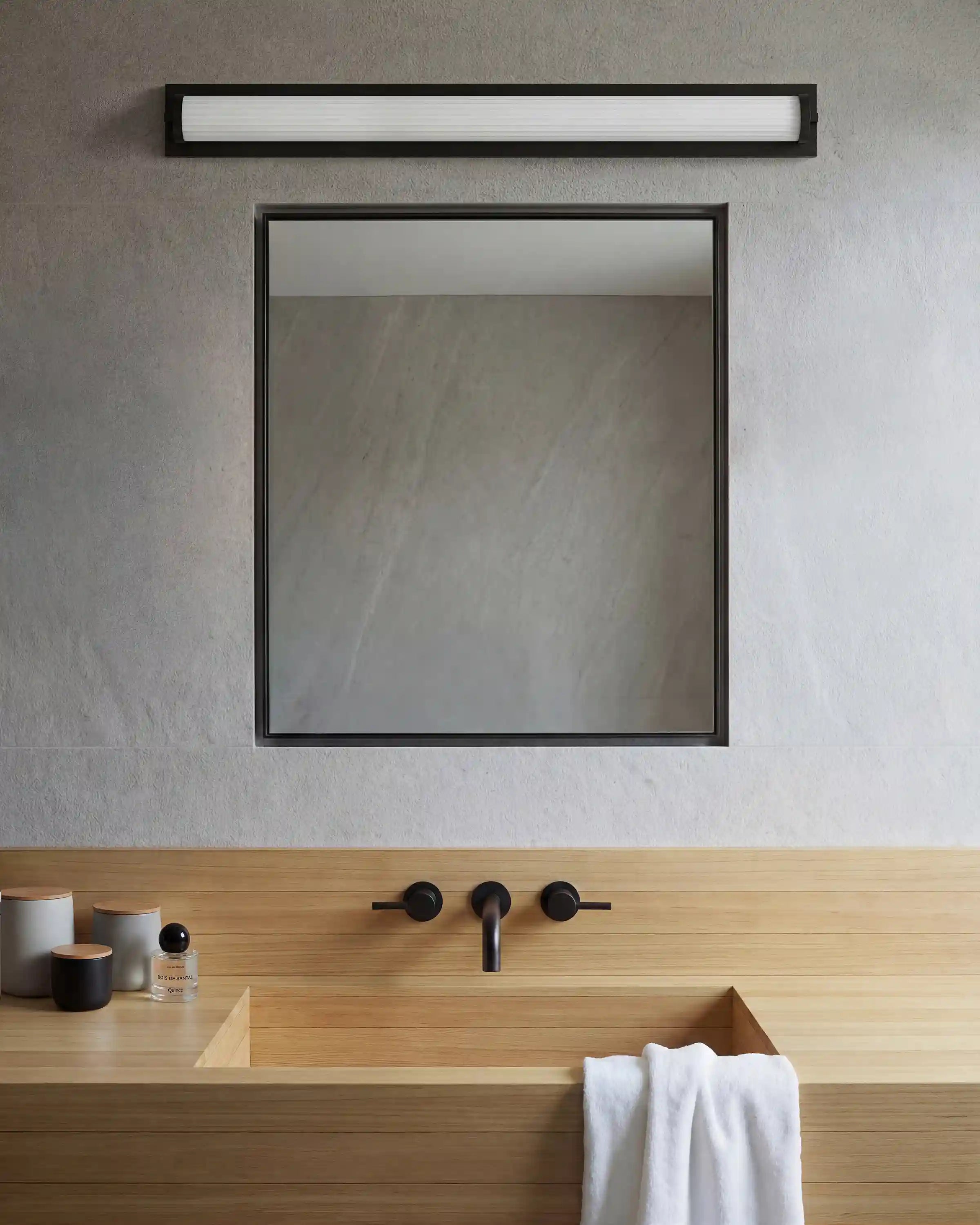 Ribbed Steel LED Vanity Sconce
