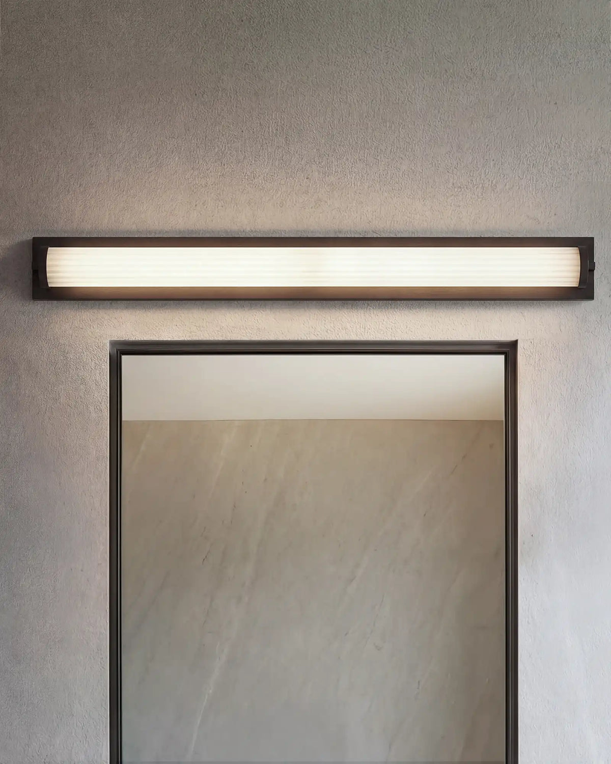 Ribbed Steel LED Vanity Sconce