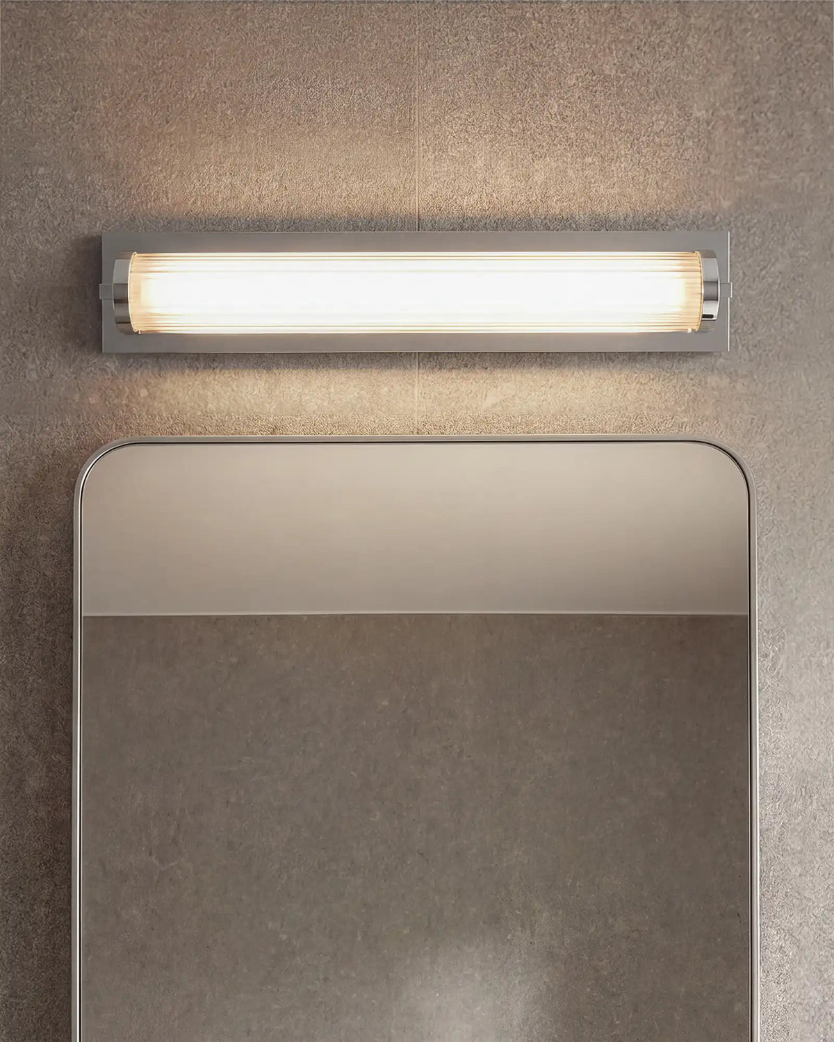 Ribbed Steel LED Vanity Sconce