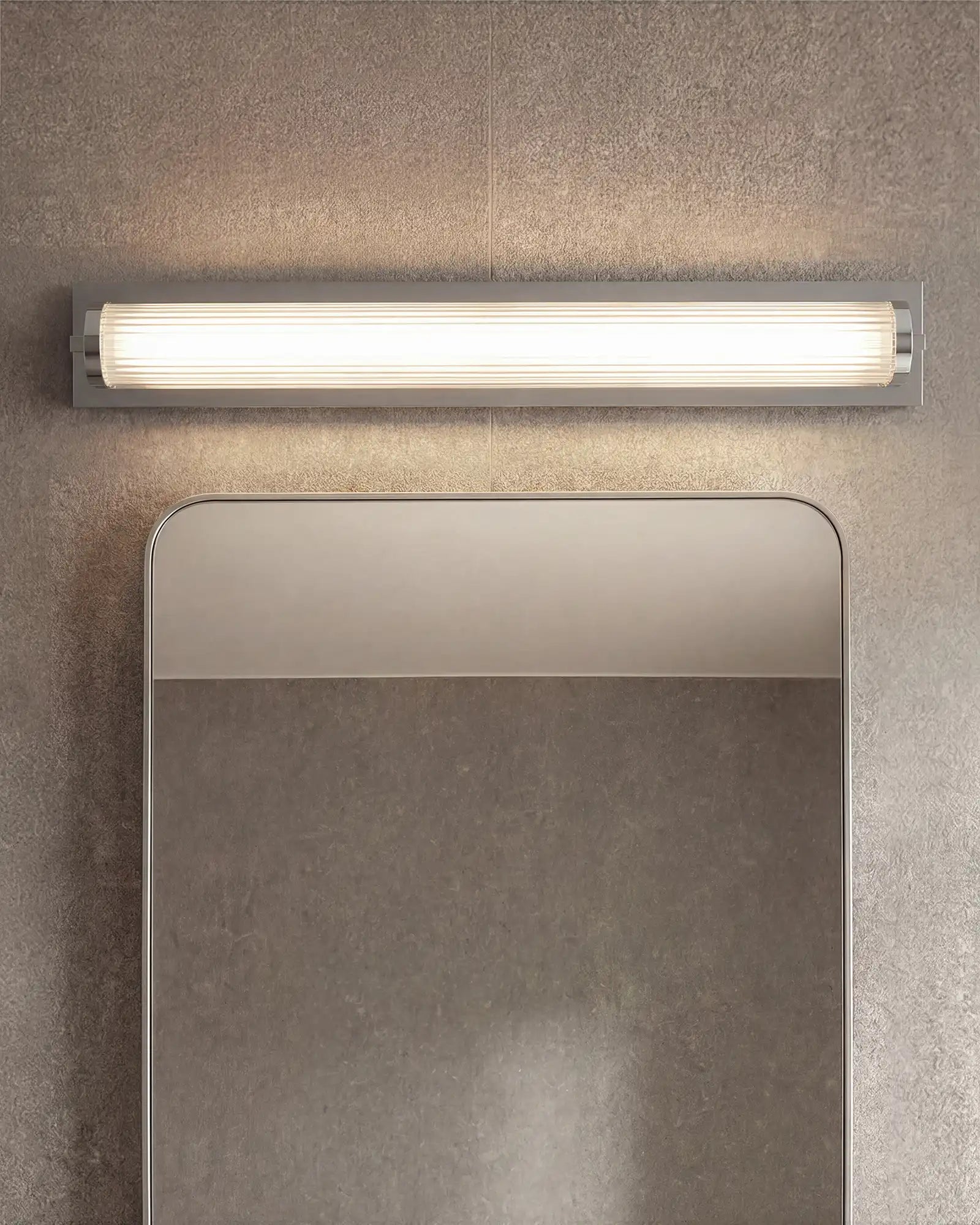 Ribbed Steel LED Vanity Sconce