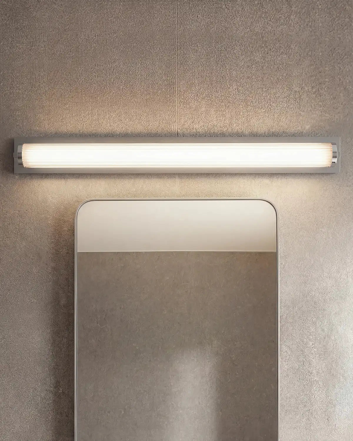 Ribbed Steel LED Vanity Sconce