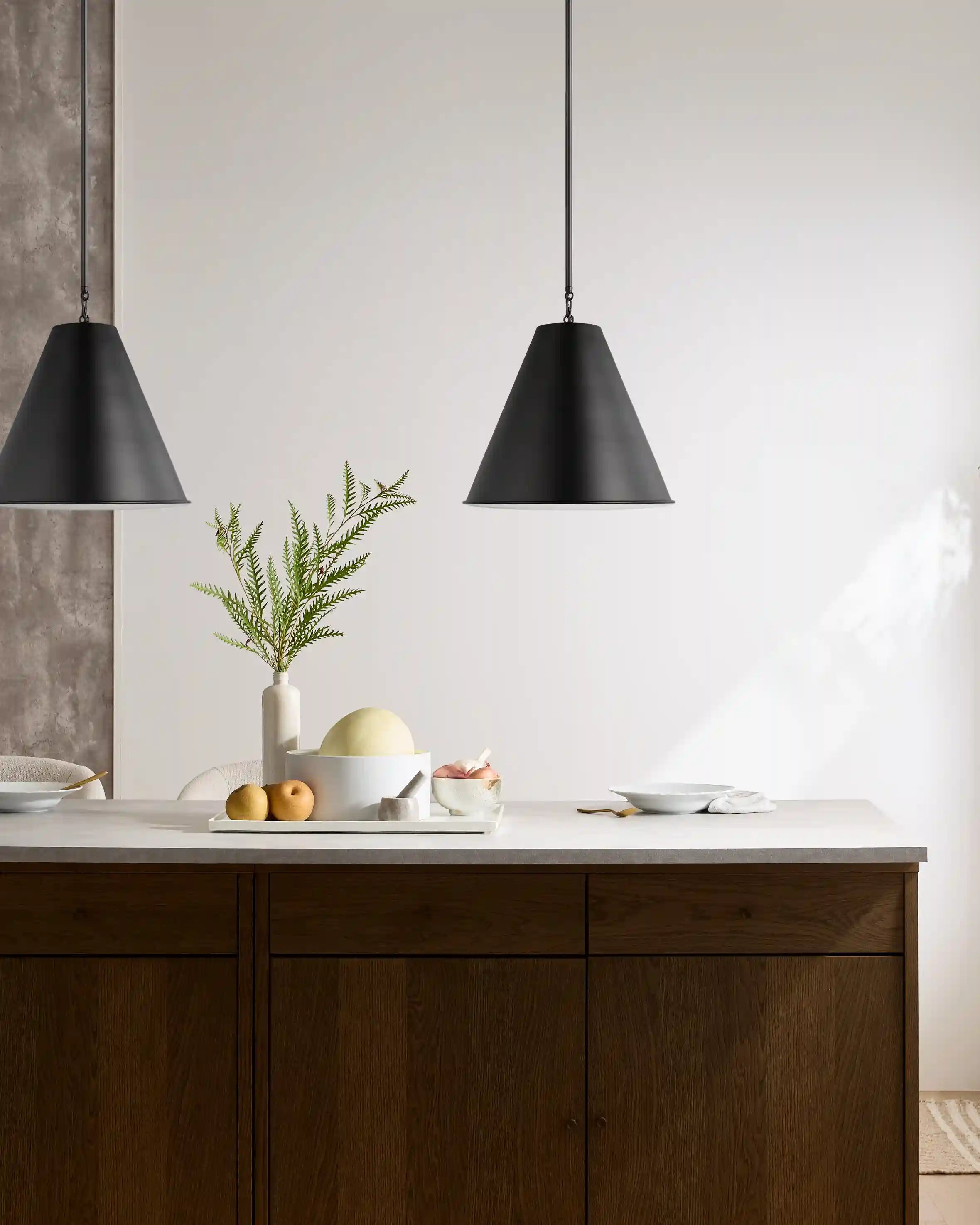 Tapered Steel Shade Pendant Light