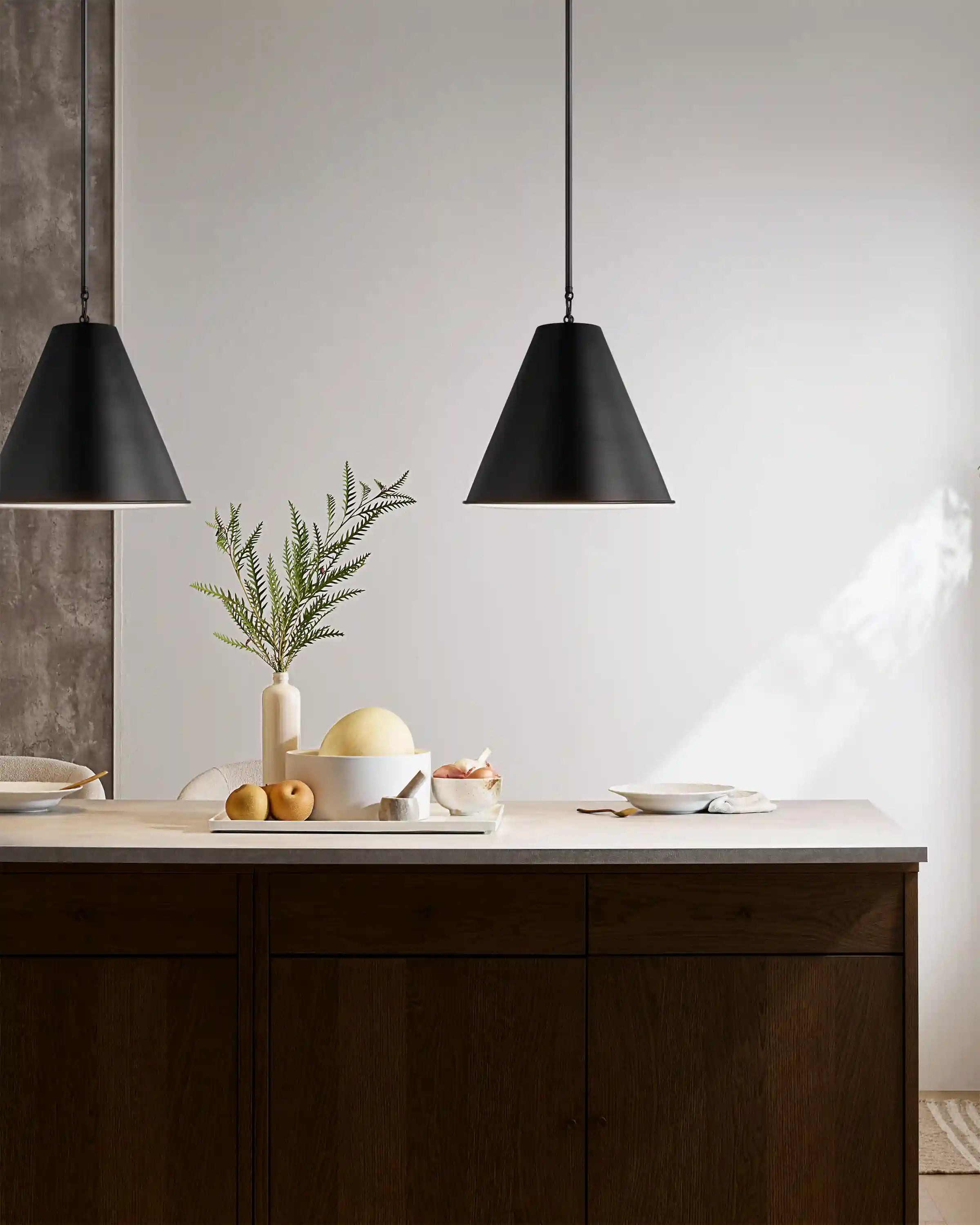 Tapered Steel Shade Pendant Light