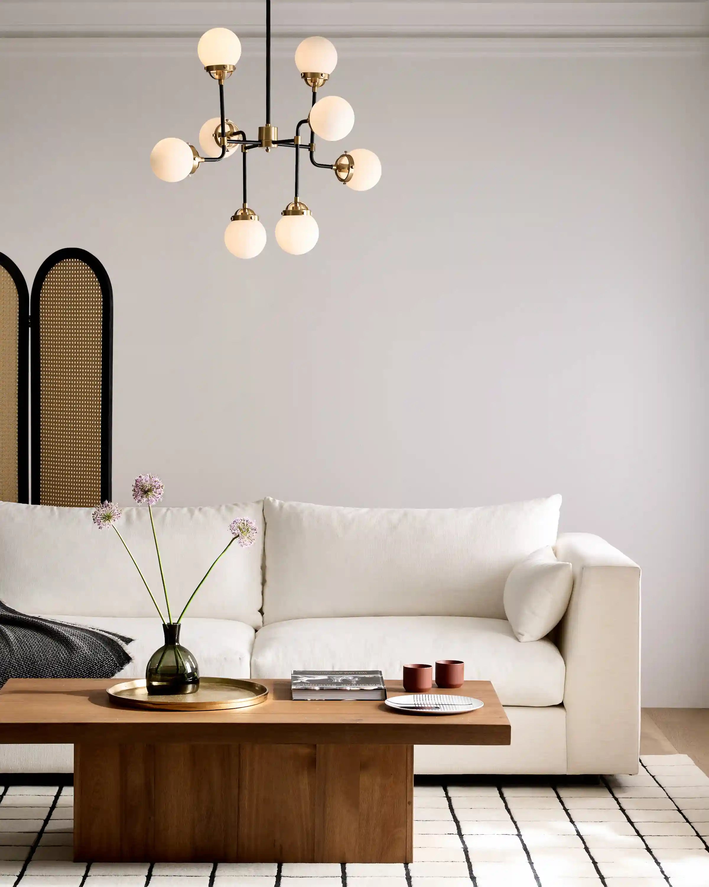Multi Globe Steel Chandelier