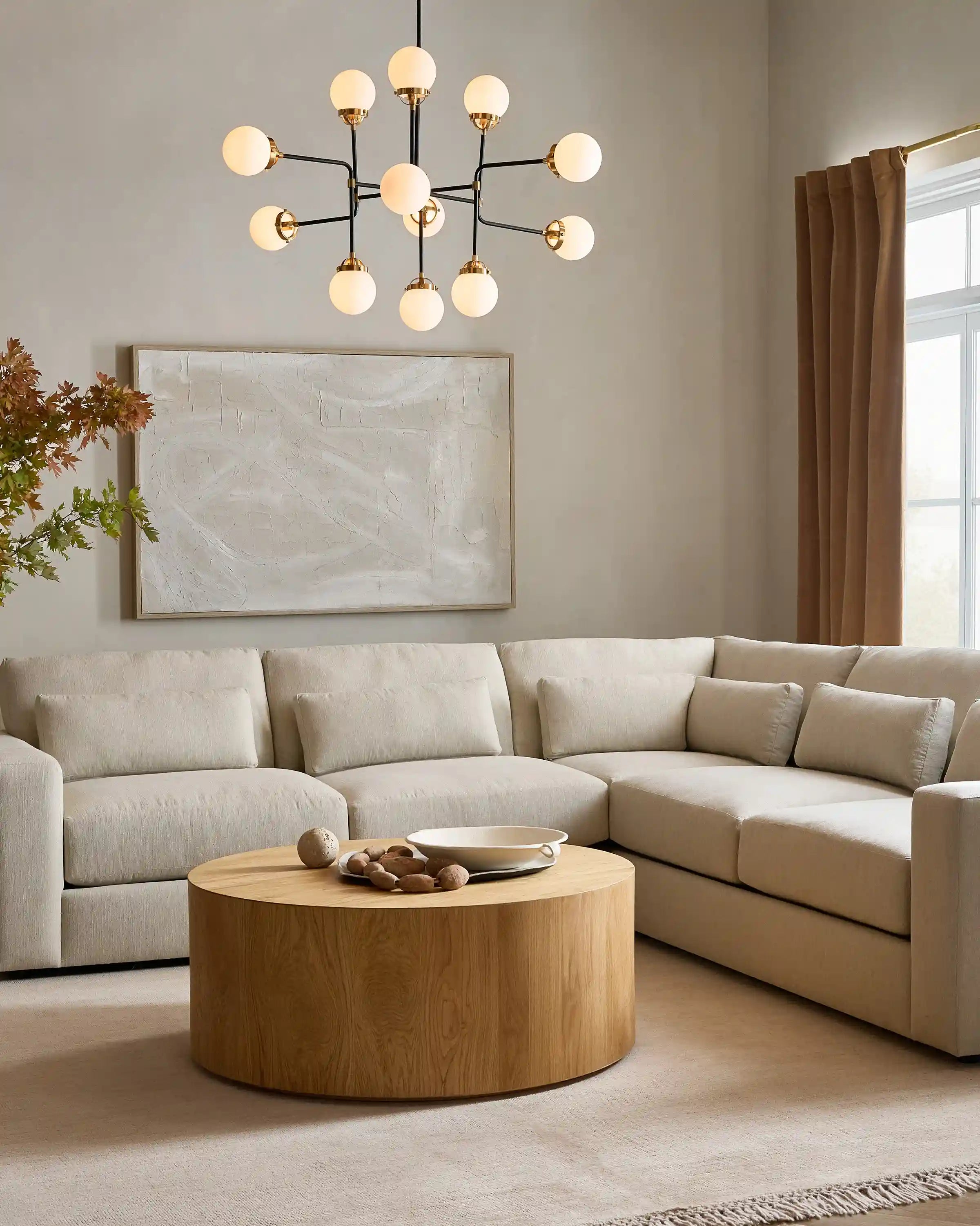 Multi Globe Steel Chandelier