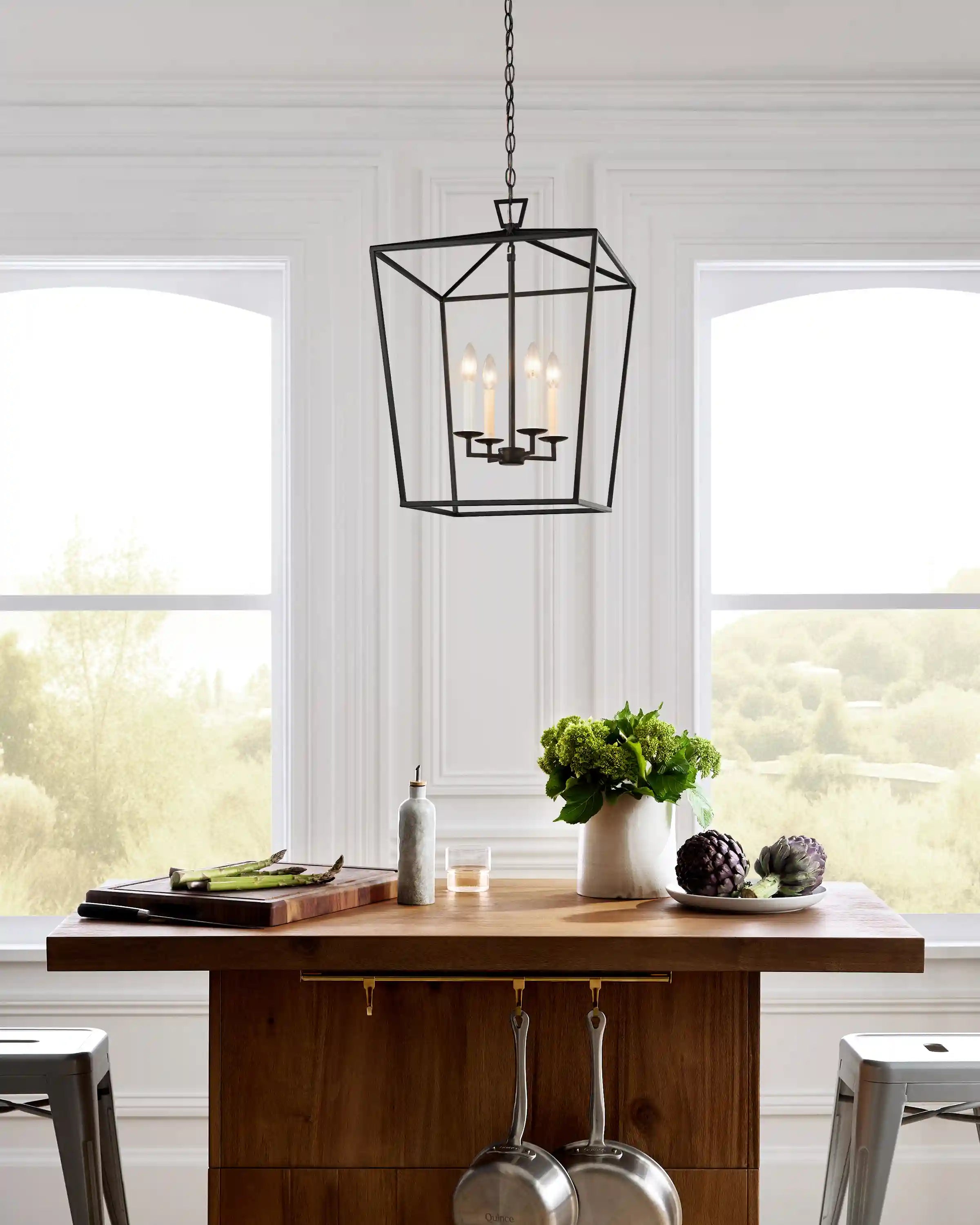 Traditional Steel Lantern Pendant