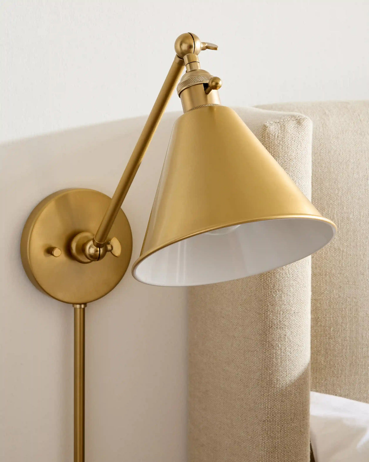 Articulating Single Arm Steel Wall Sconce