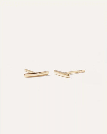 14K Gold Line Studs