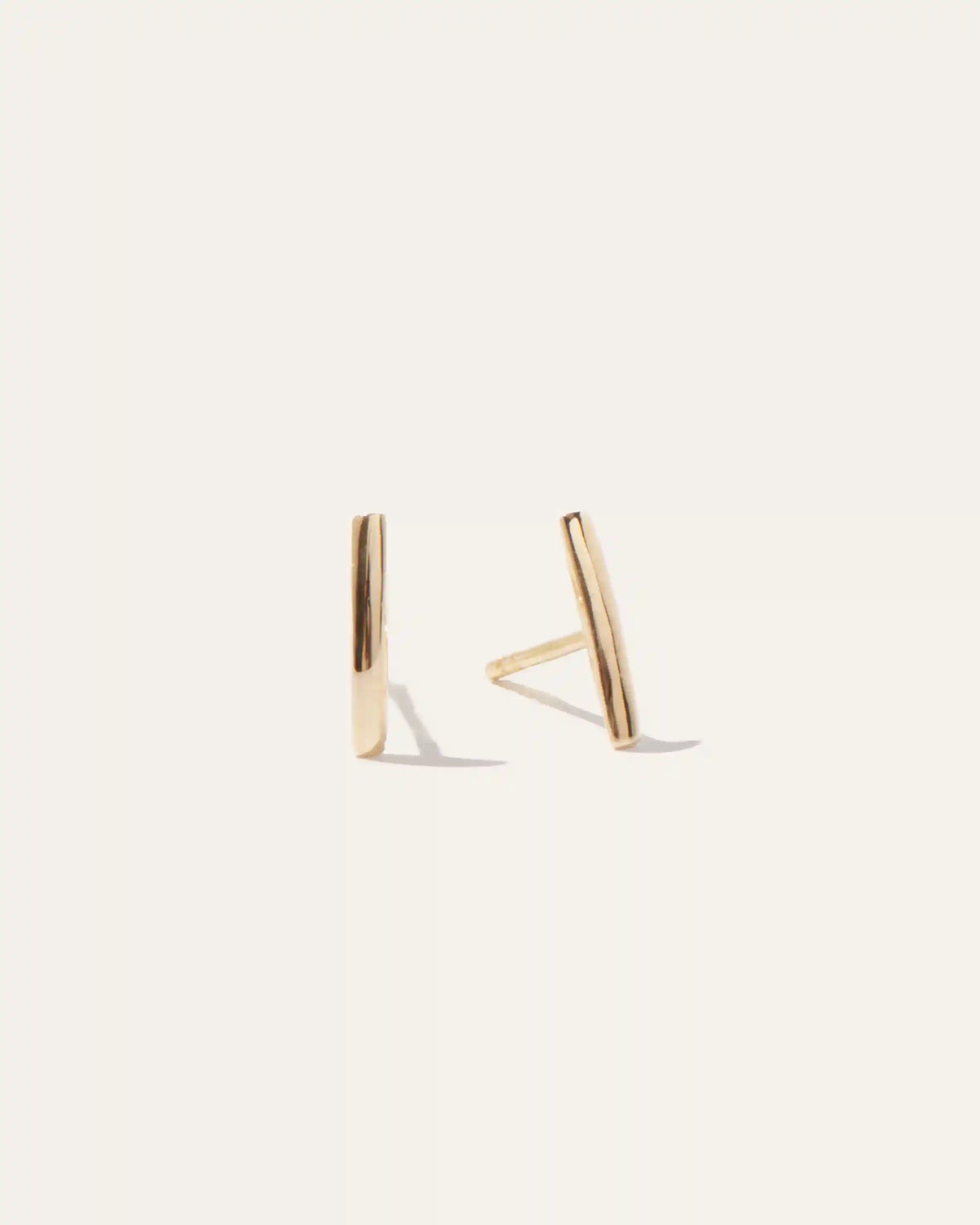 14K Gold Line Studs