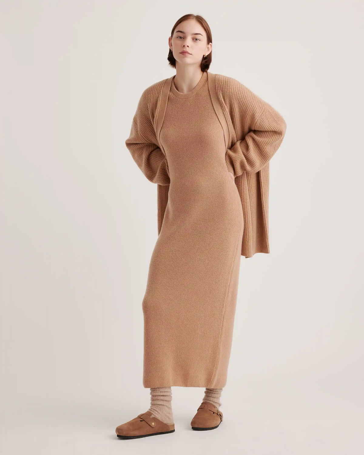 Water Repellent Suede Clog Mule
