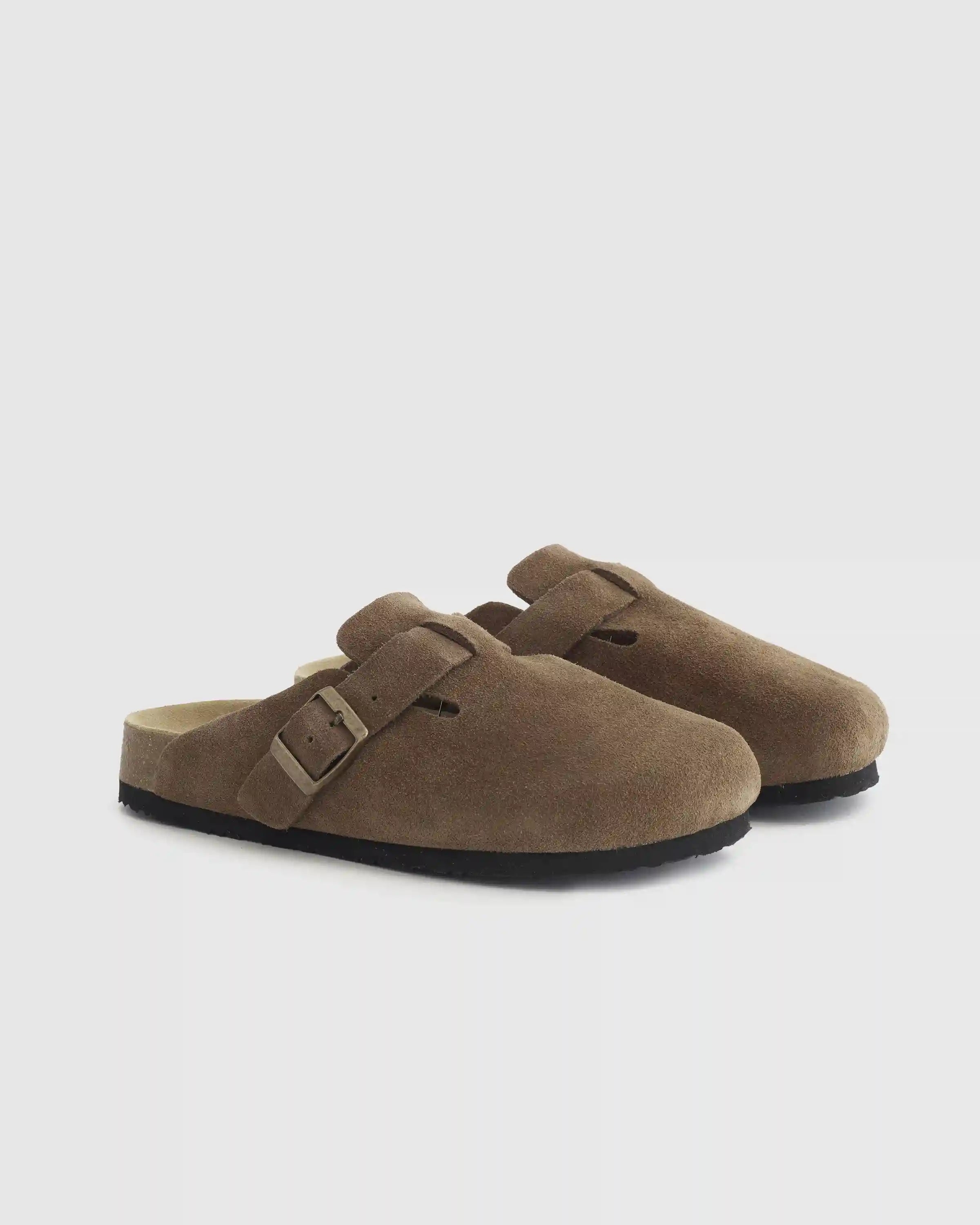 Water Repellent Suede Clog Mule