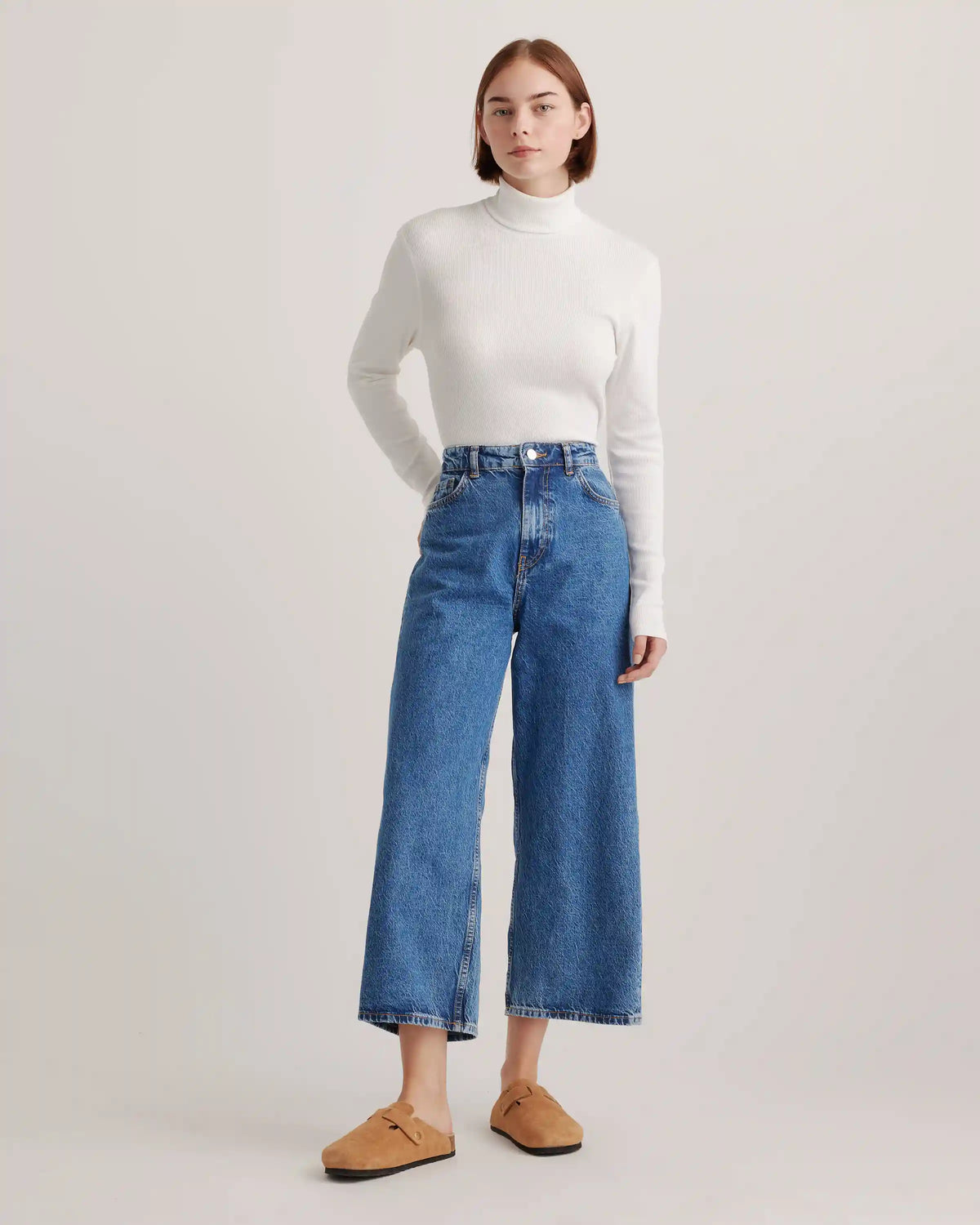 Water Repellent Suede Clog Mule