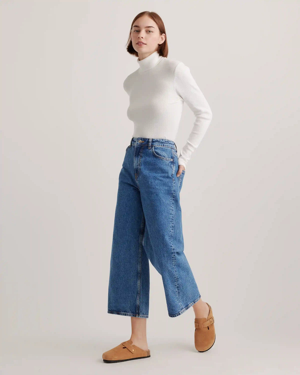 Water Repellent Suede Clog Mule