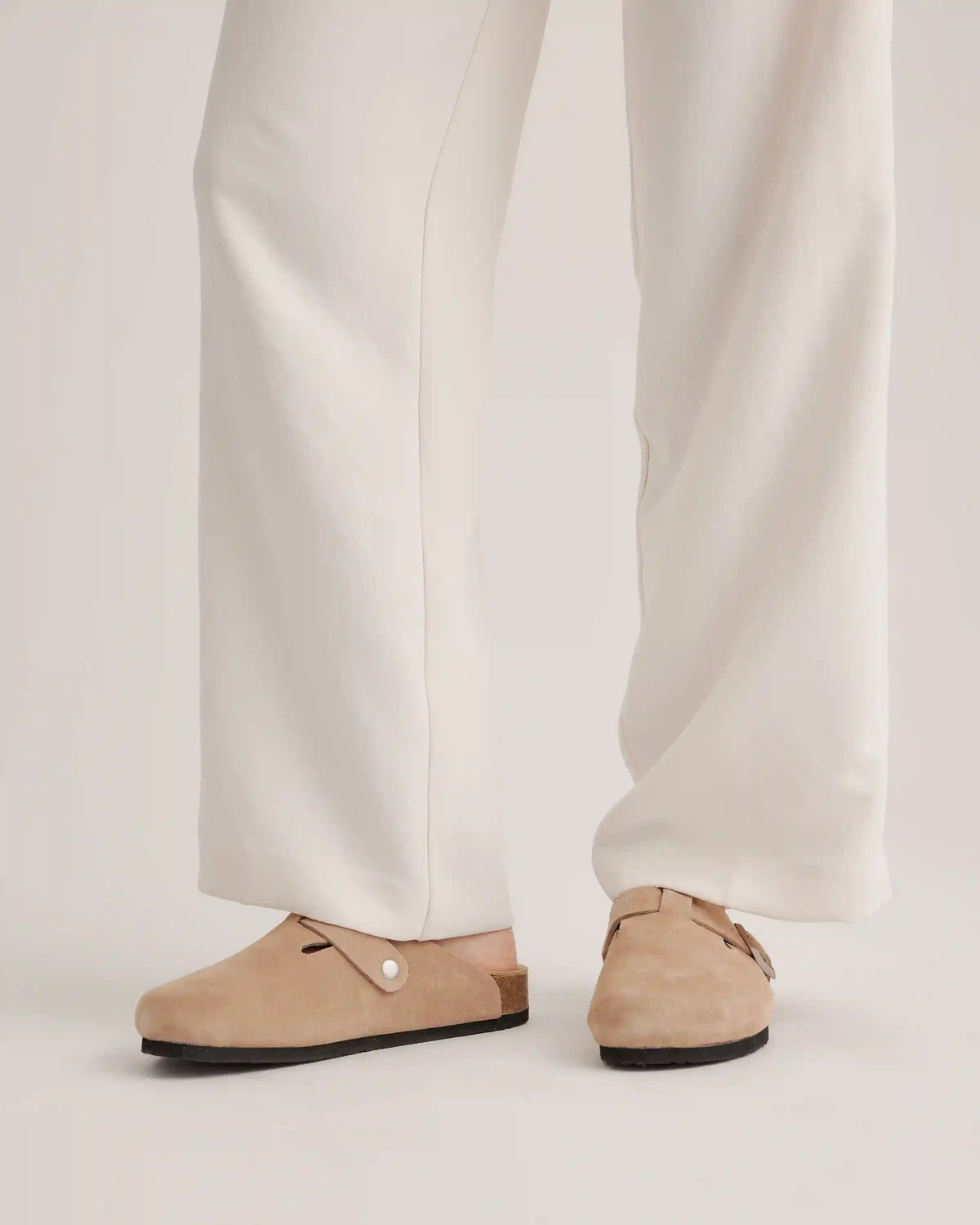 Water Repellent Suede Clog Mule